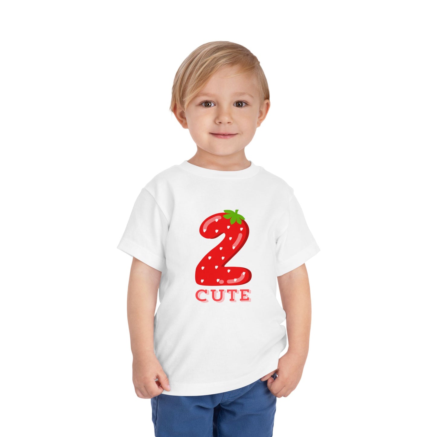 2 Cute Strawberry Toddler Tee – 2nd Birthday Shirt