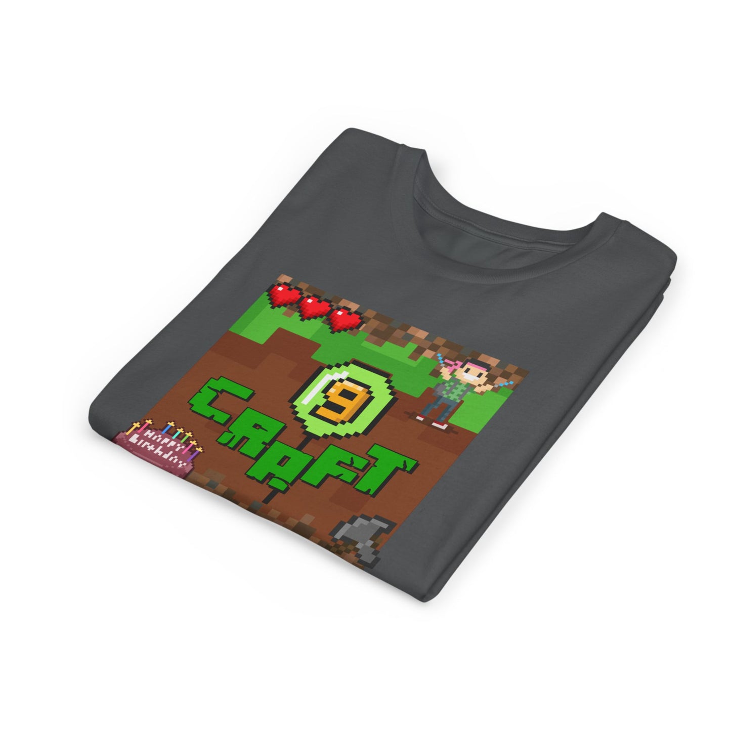 Minecraft-Style '9 Craft' Kids Tee — Birthday Gamer Shirt