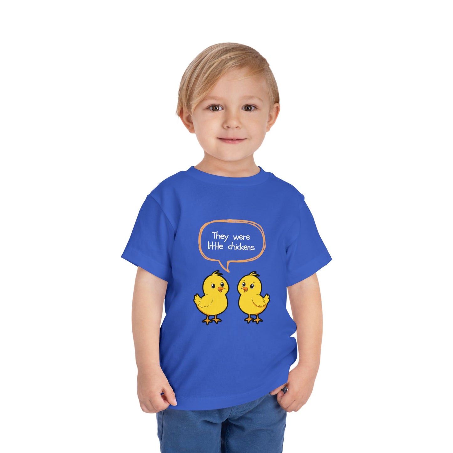 Toddler Tee — Cute Chick Cartoon "They Were Little Chickens" Easter Shirt