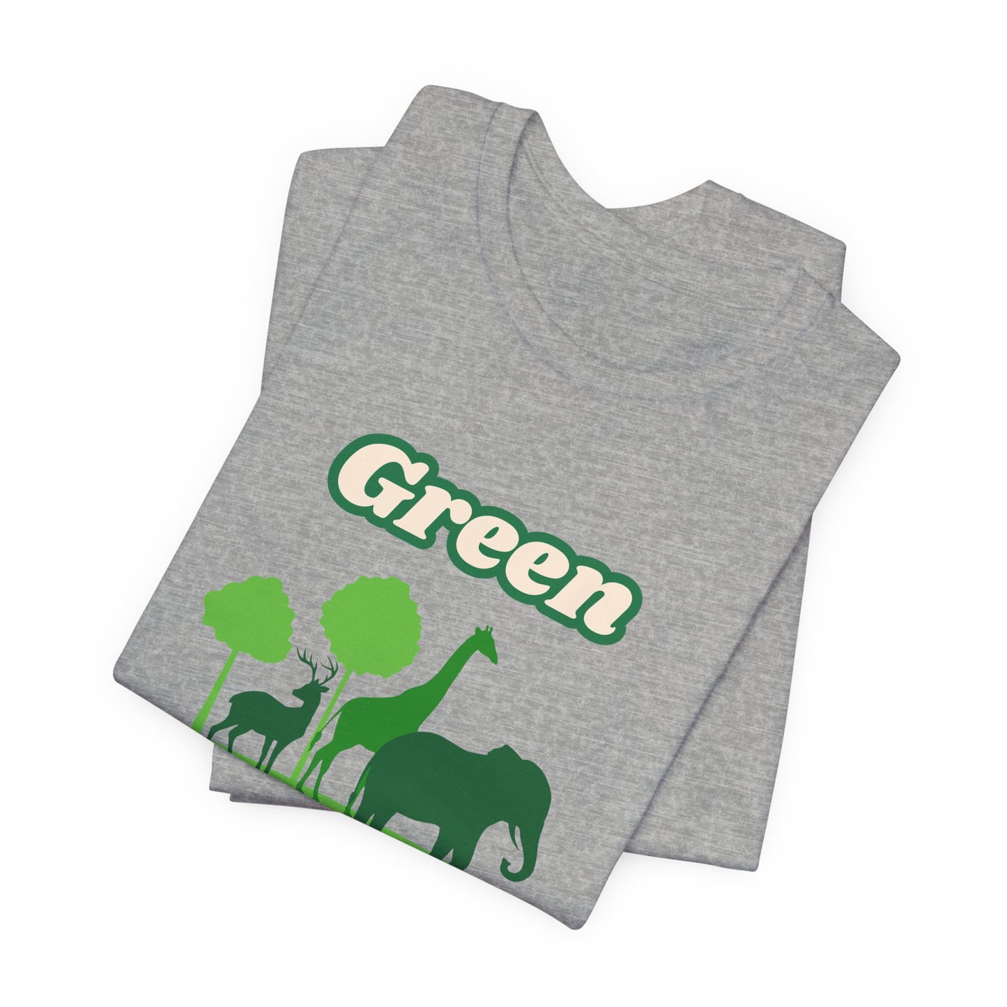 Green Mens Wildlife Conservation T-Shirt — "Green is the New Black" Eco Tee