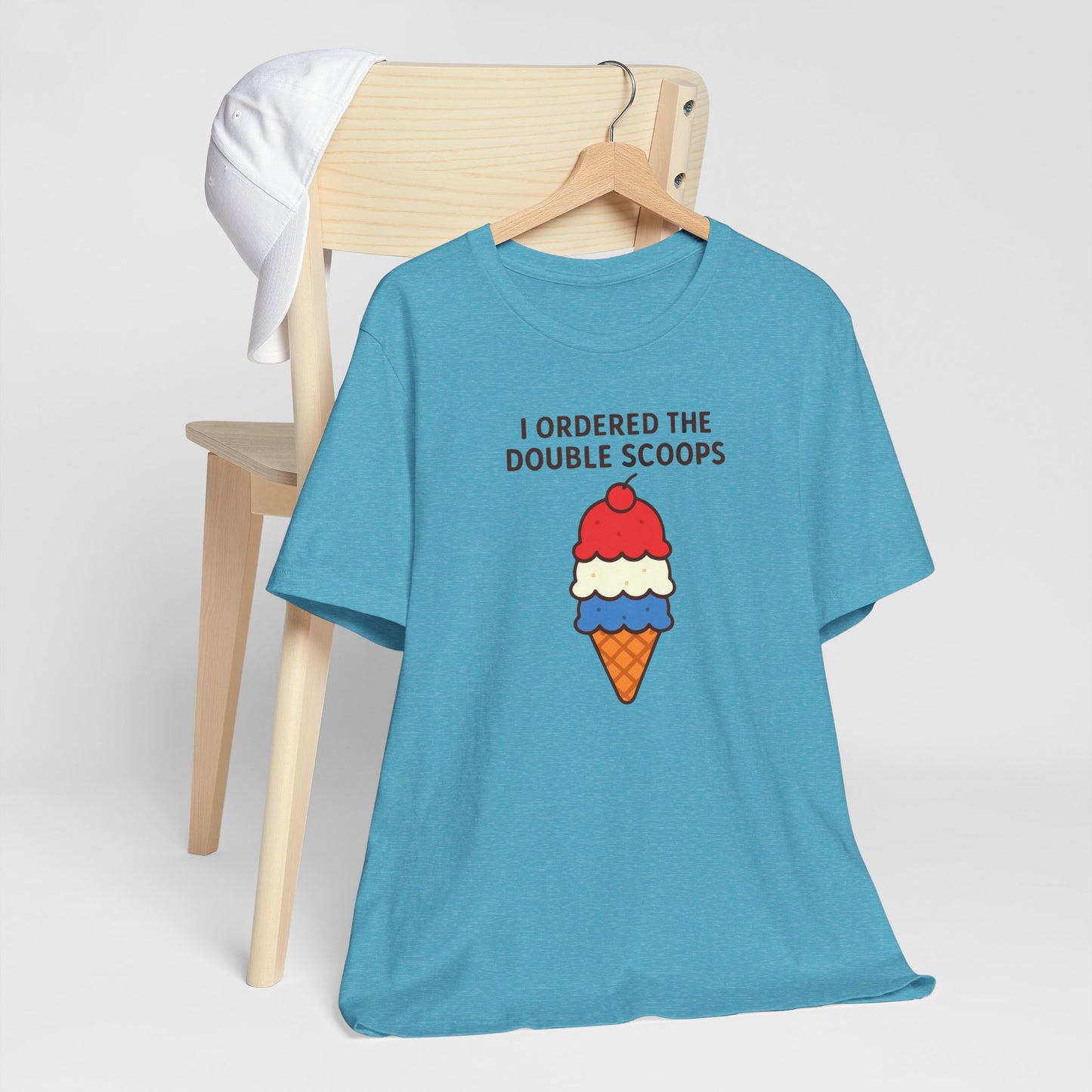 I Ordered the Double Scoops -American Patriotic -Twin Mom -Ice Cream Tee