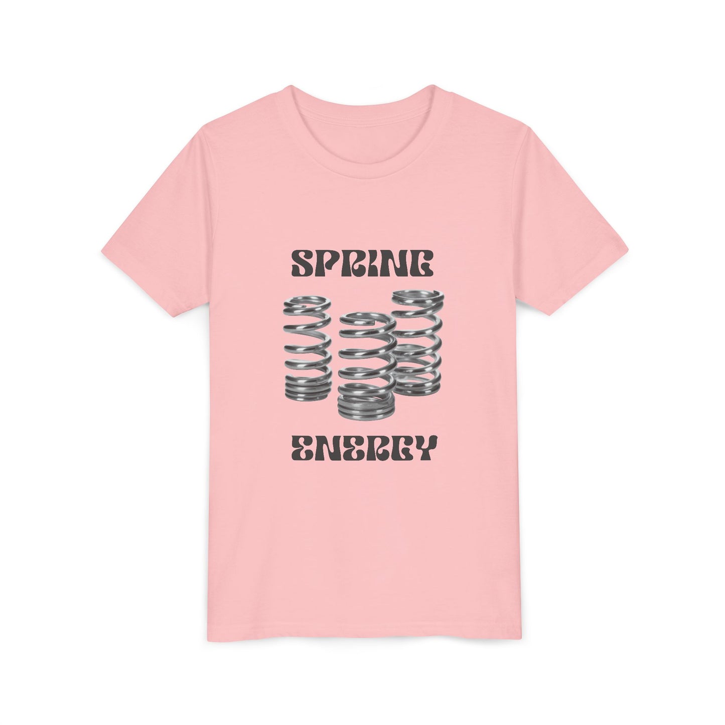 Spring Energy Unisex Youth T‑Shirt — Kids Graphic Tee with Coil Springs Design