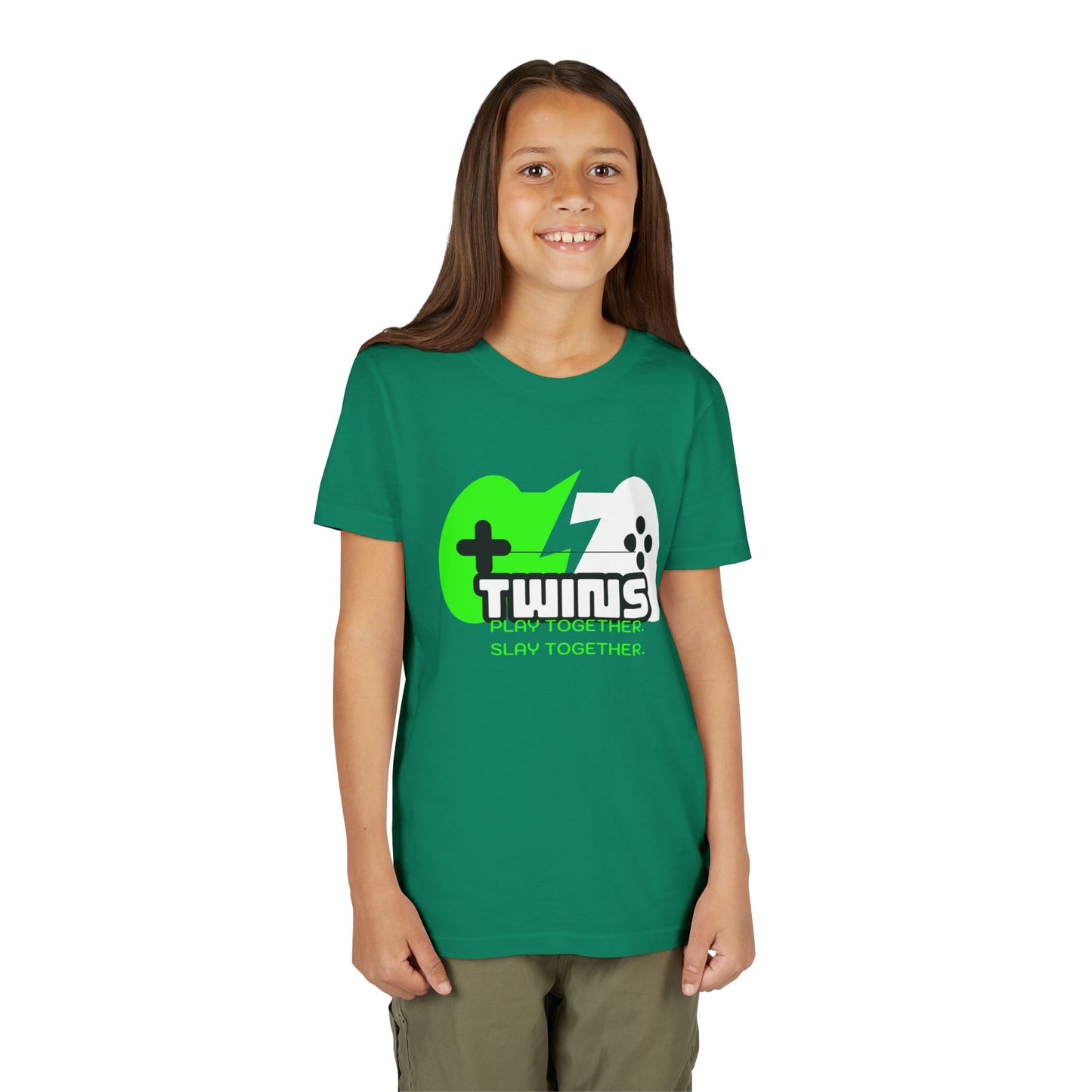 Teen Twins Gaming Tee — "Twins: Play Together, Slay Together"