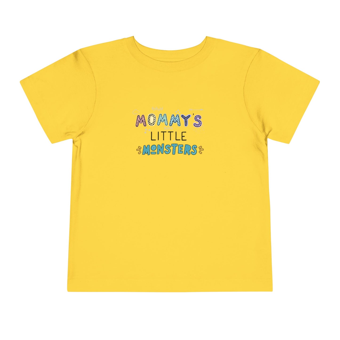 Toddler Tee — "Mommy's Little Monsters" Cute Pastel Monster Graphic