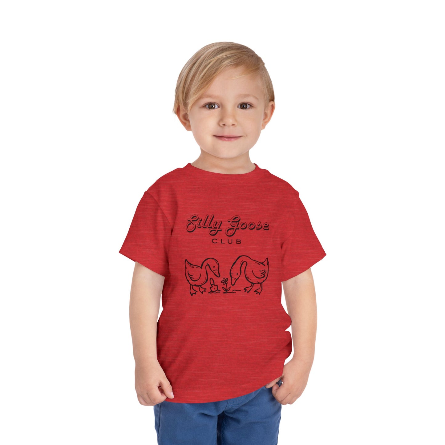 Toddler Tee — "Silly Goose Club" Cute Goose Family Shirt