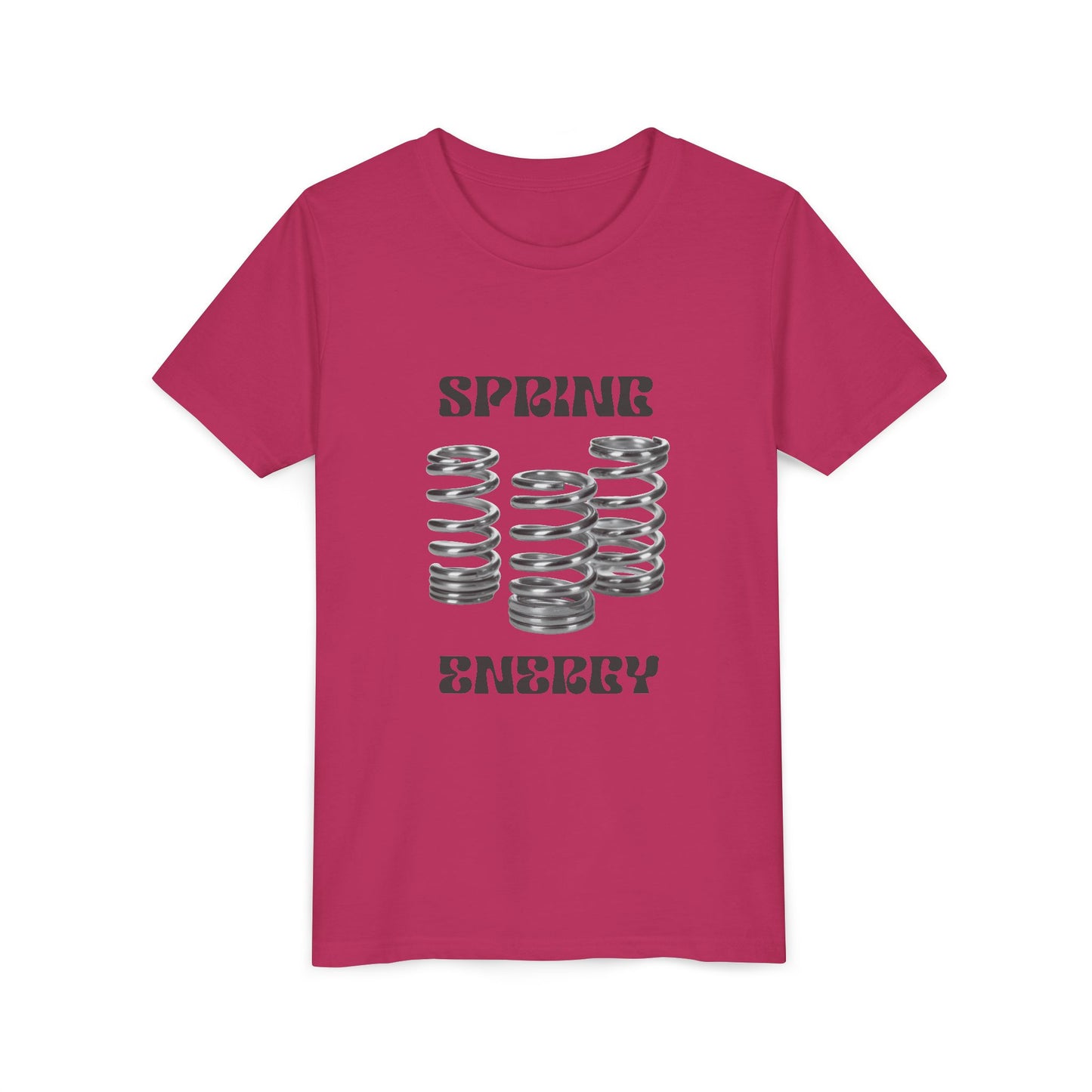 Spring Energy Unisex Youth T‑Shirt — Kids Graphic Tee with Coil Springs Design