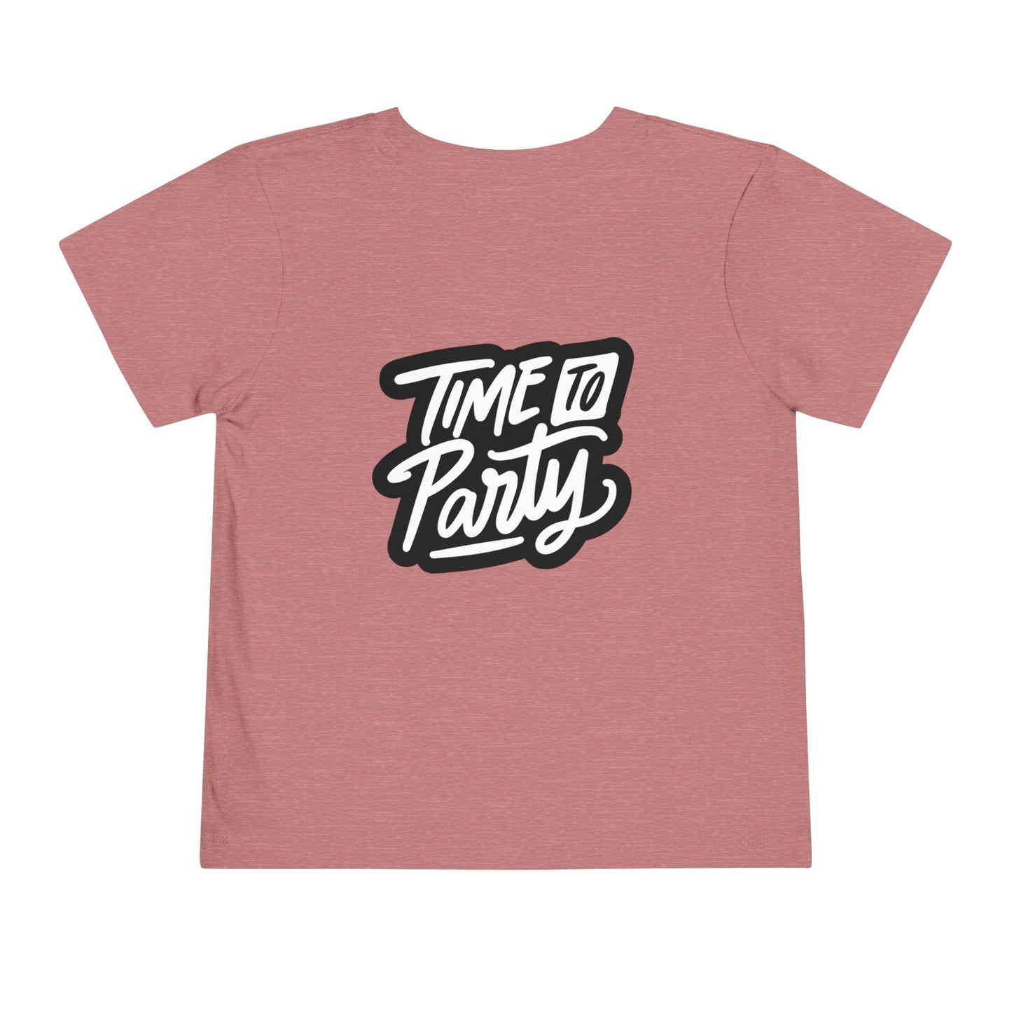 Fraternal Twin- Frat Girl- Toddler Tee — "frat girl" Front with "Time to Party" Back Graphic