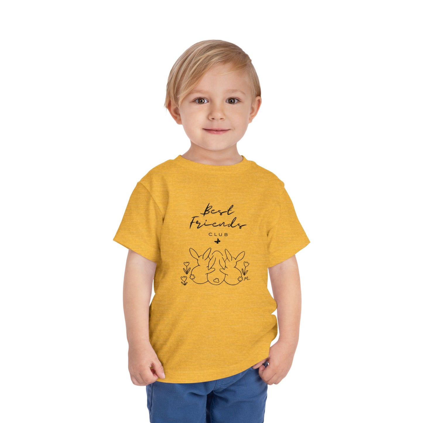 Toddler and Infant Tee — "Best Friends" Bunny Graphic Short Sleeve