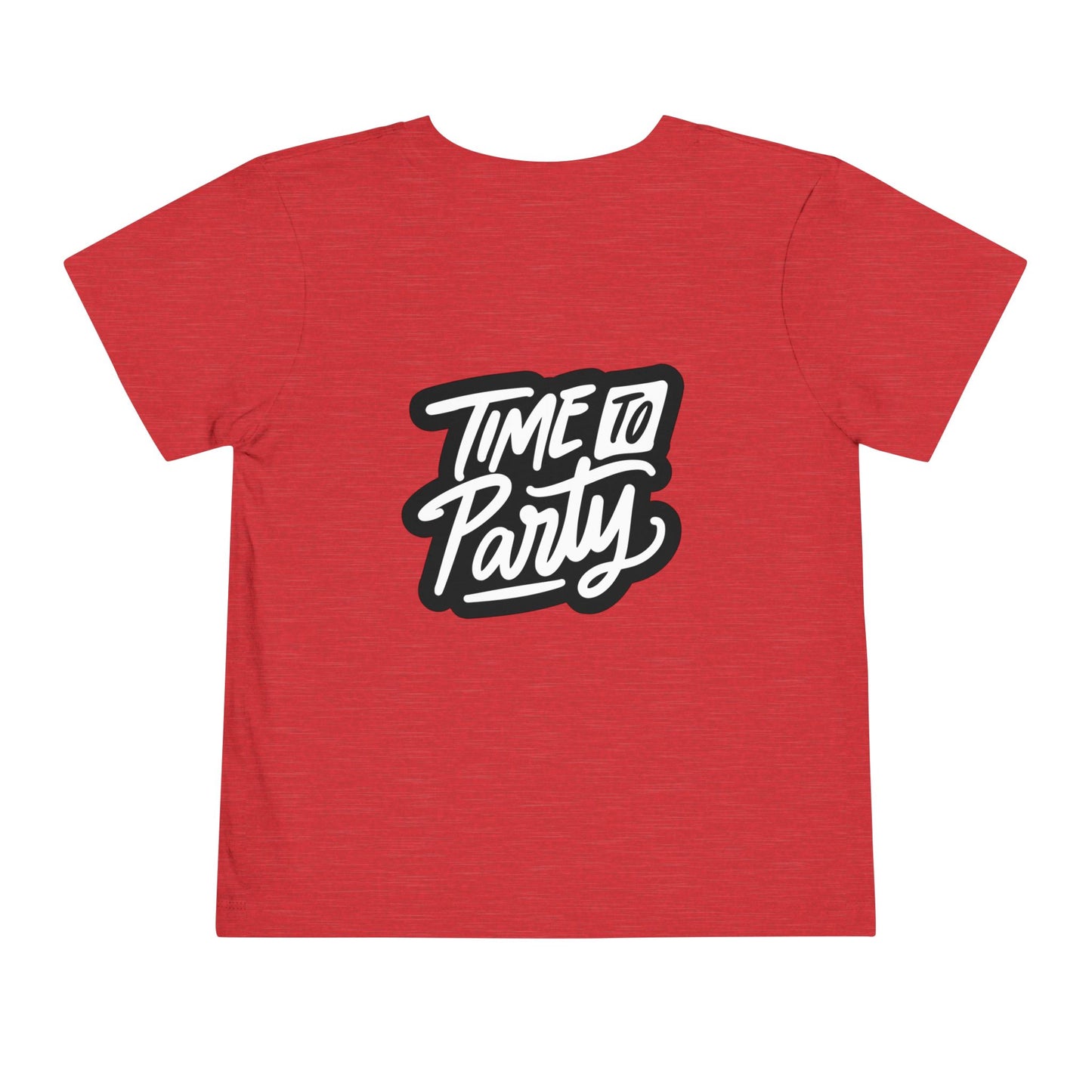 Fraternal Twin- Frat Girl- Toddler Tee — "frat girl" Front with "Time to Party" Back Graphic