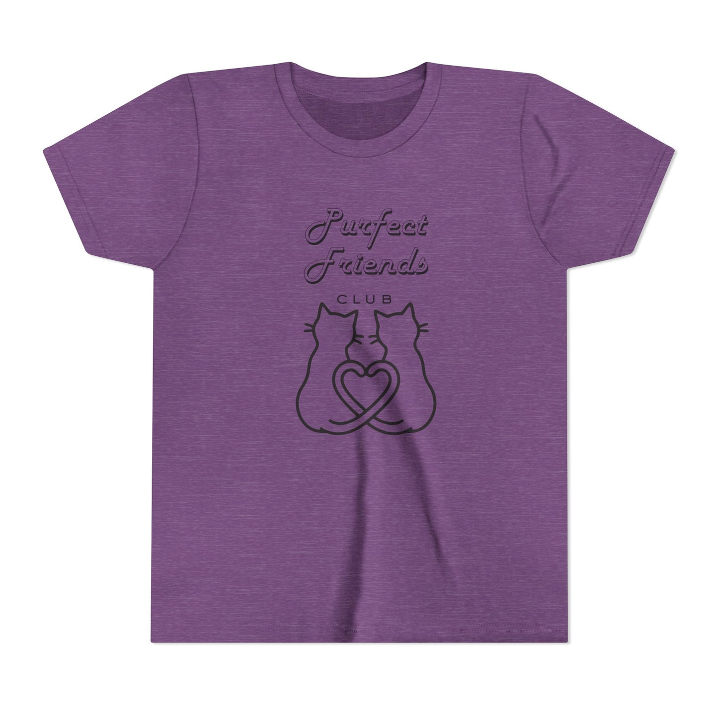 Youth Tee — "Purrfect Friends Club" Cat Graphic