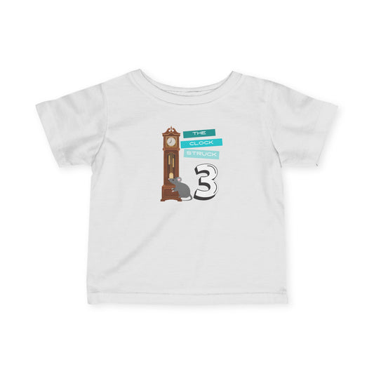Baby/Toddler Nursery Rhyme Tee — “The Clock Strikes 3” Costume Party Event- Family Matching