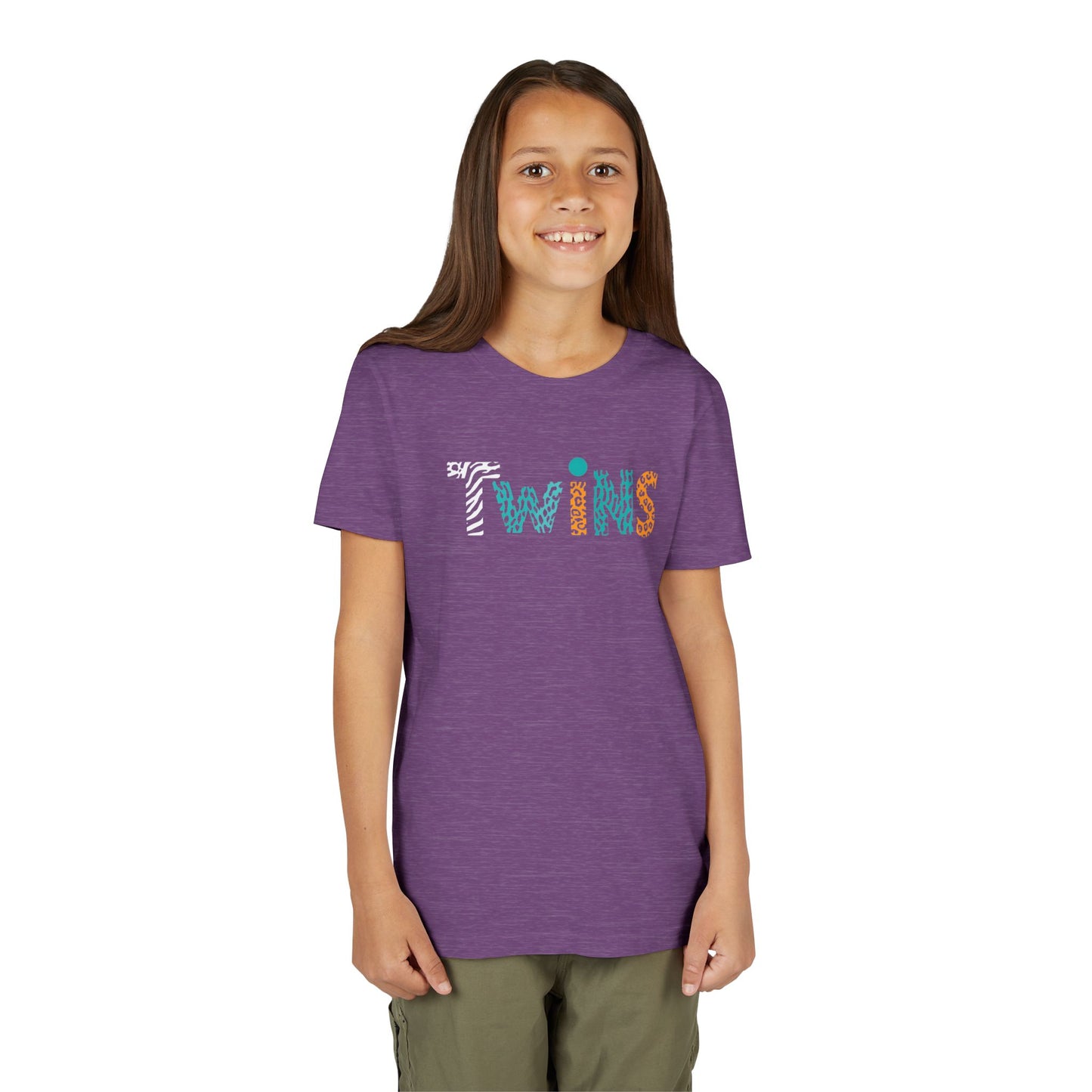 Teen/Pre-Teen "Twins" - Colorful Animal Print Kids T-Shirt