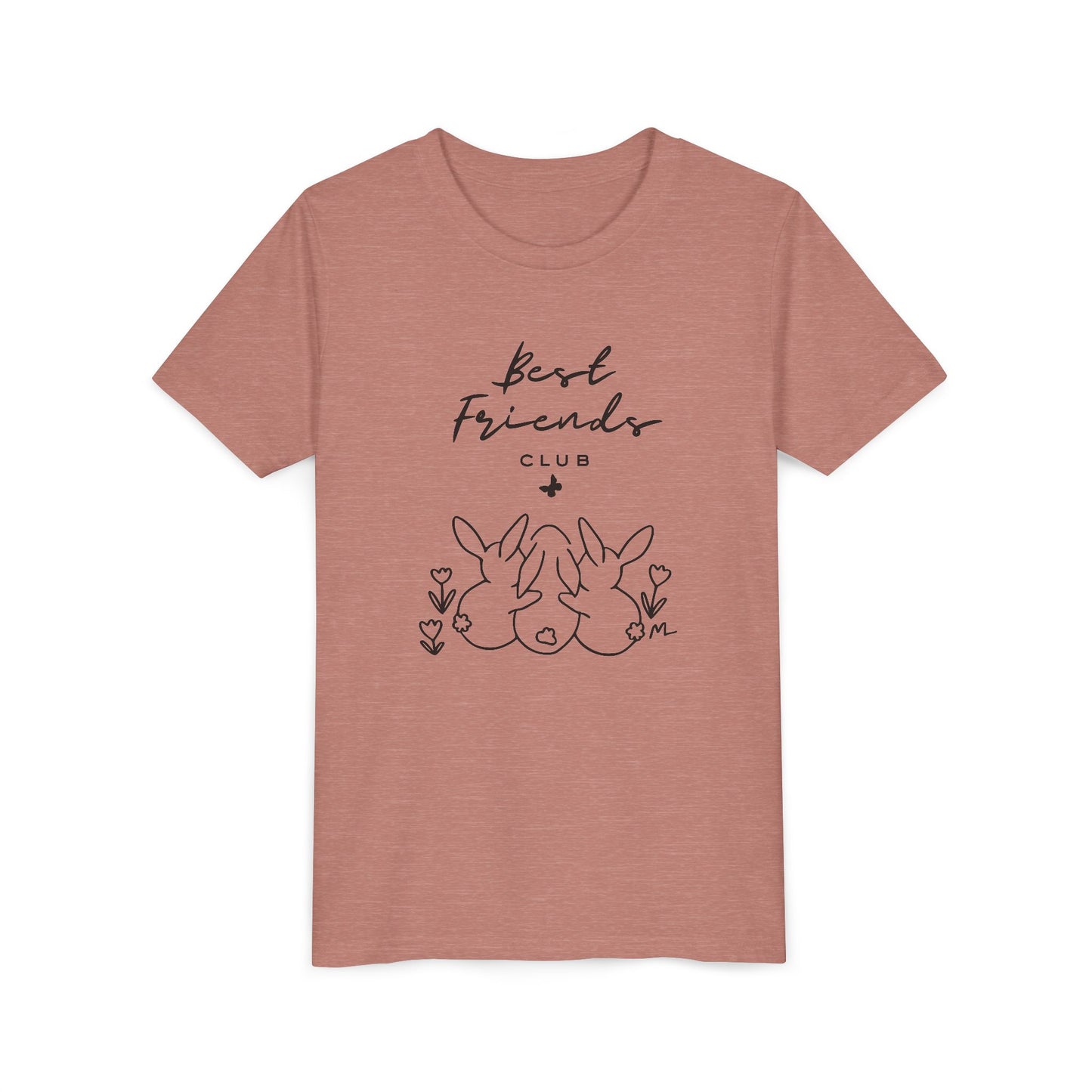 Young Adult Tee - "Best Friends" Bunny Trio Kids Graphic Shirt