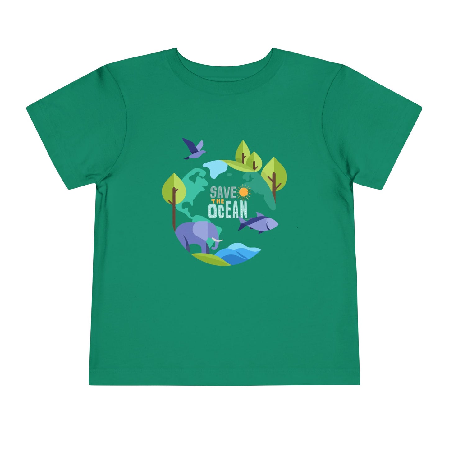 Toddler Tee - "Save the Ocean" Eco Wildlife Graphic