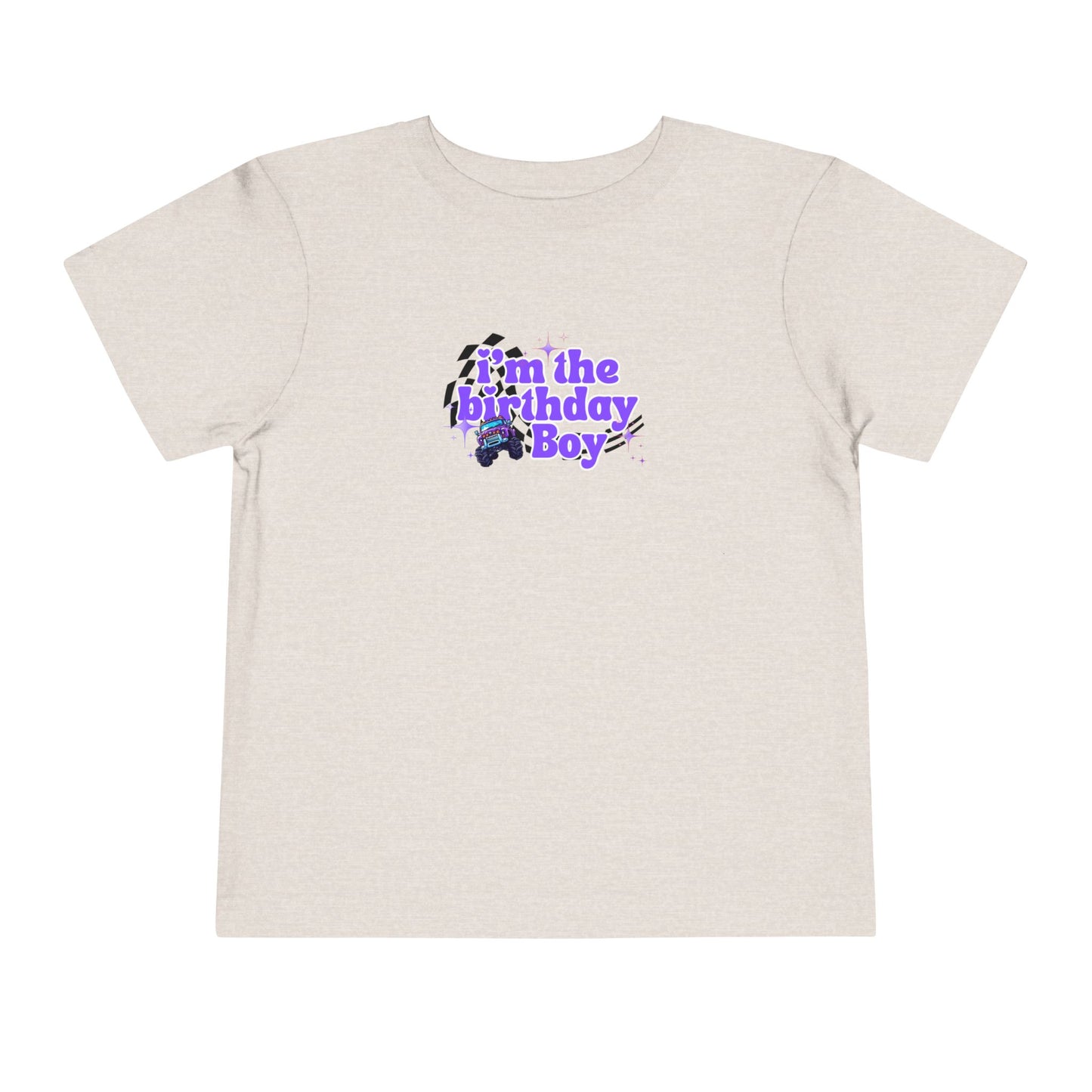 Birthday Boy Kids 2 to 5 Years Tee — 'I'm the Birthday Boy' Purple Racing Design