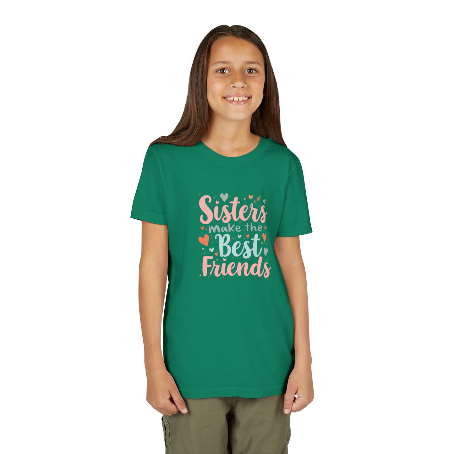 Youth Tee — “Sisters Make the Best Friends” Kids’ Sibling Love T-Shirt