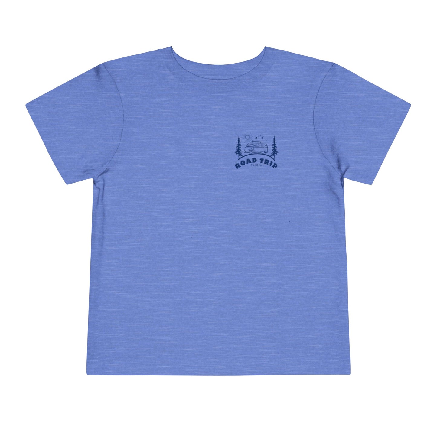 Toddler Triplet Shirt — 'Road Trip' Camper Van Graphic-Front and Back Designs