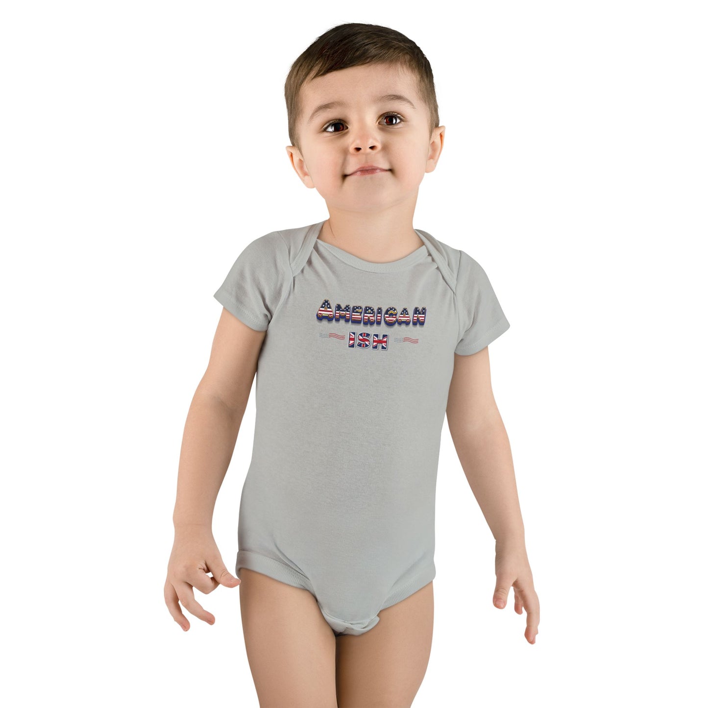 American-ish Baby Onesie | Cute Baby Shower Gift, Infant Clothes, Newborn Outfit, Toddler Apparel, Patriotic Babywear