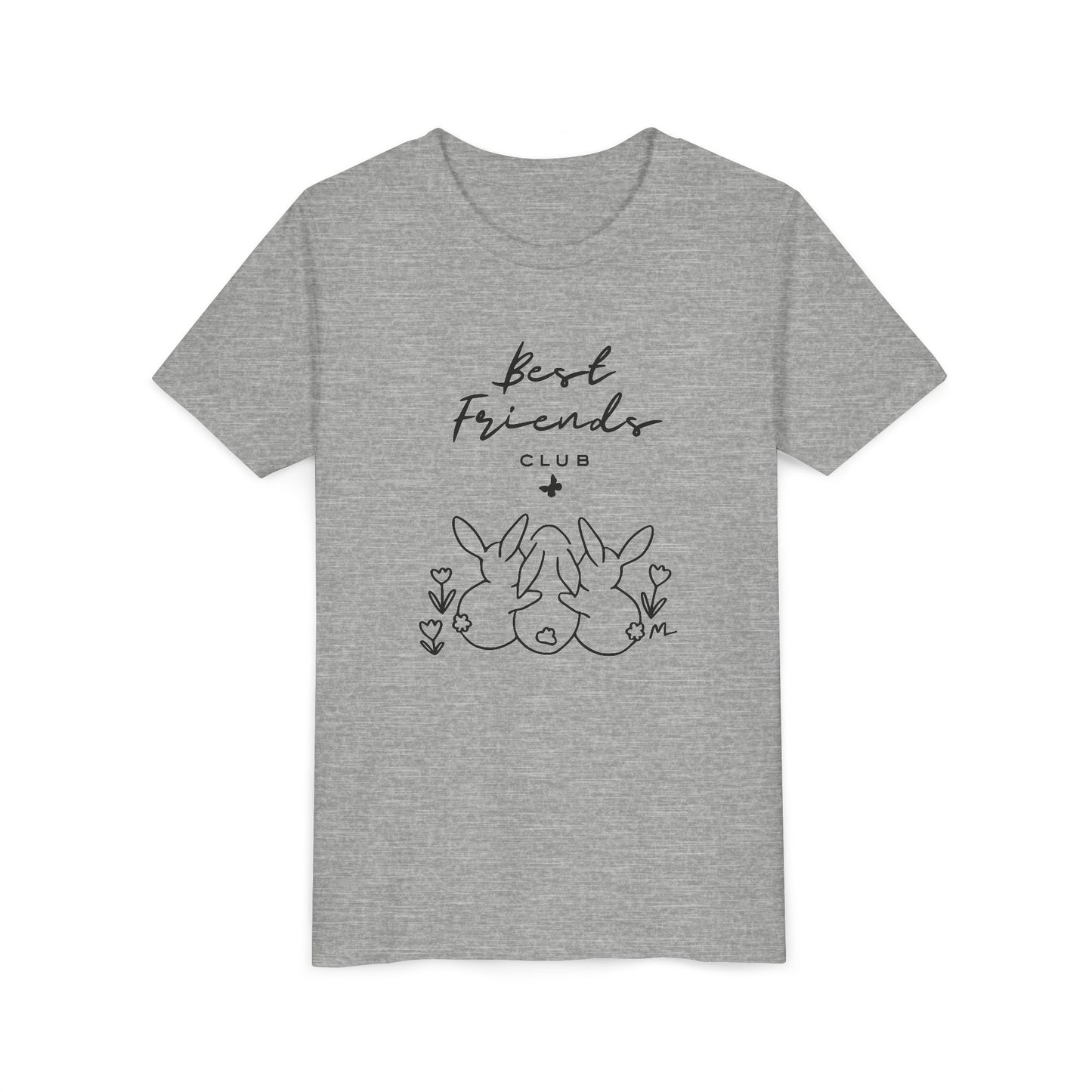 Young Adult Tee - "Best Friends" Bunny Trio Kids Graphic Shirt
