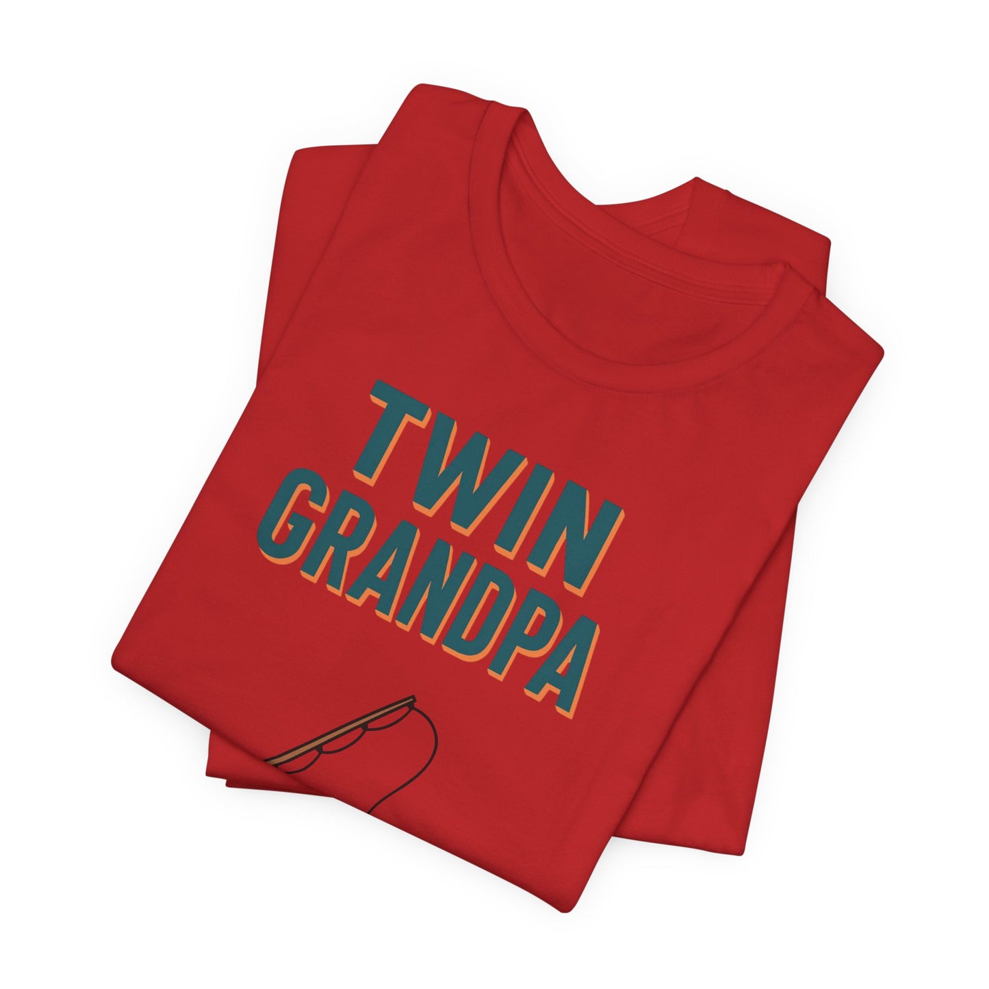 Twin Grandpa Fishing Tee — "Fishing For compliments" Grandfather Gift