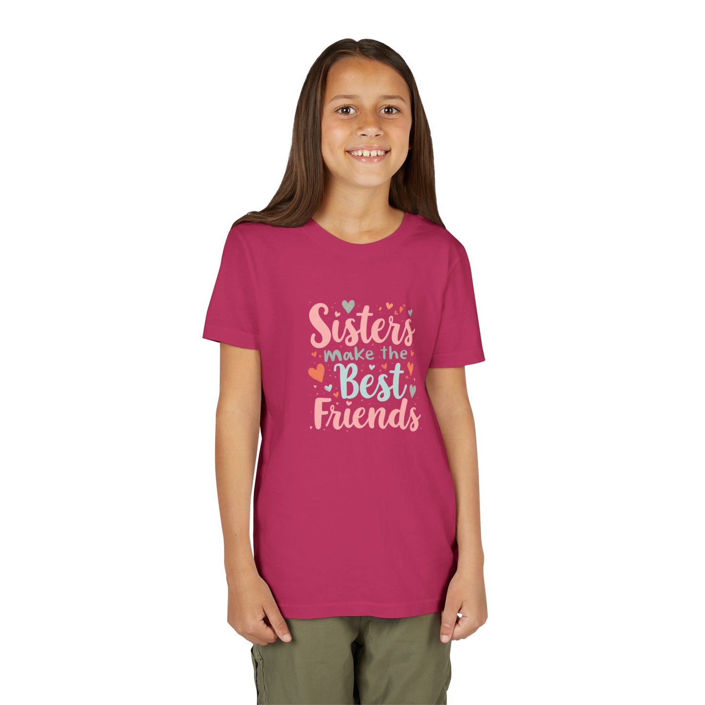 Youth Tee — “Sisters Make the Best Friends” Kids’ Sibling Love T-Shirt