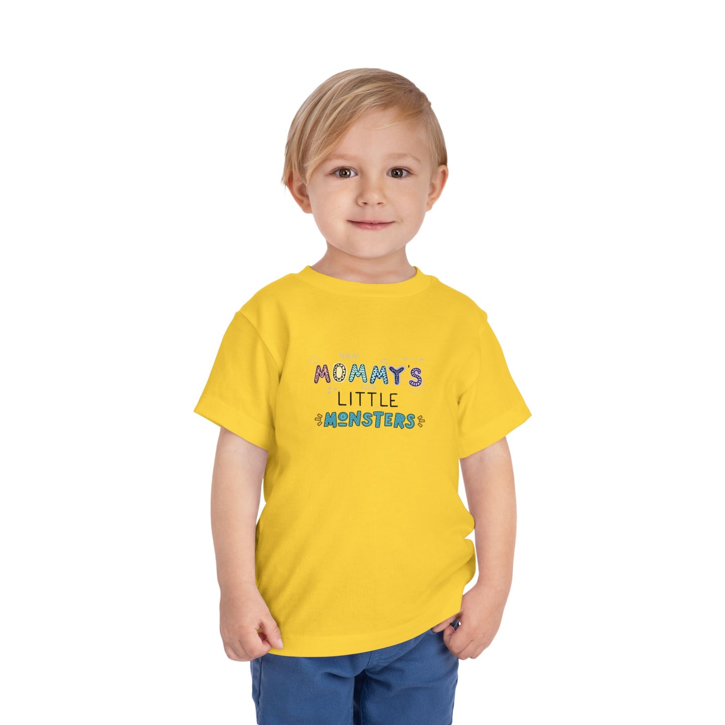 Toddler Tee — "Mommy's Little Monsters" Cute Pastel Monster Graphic