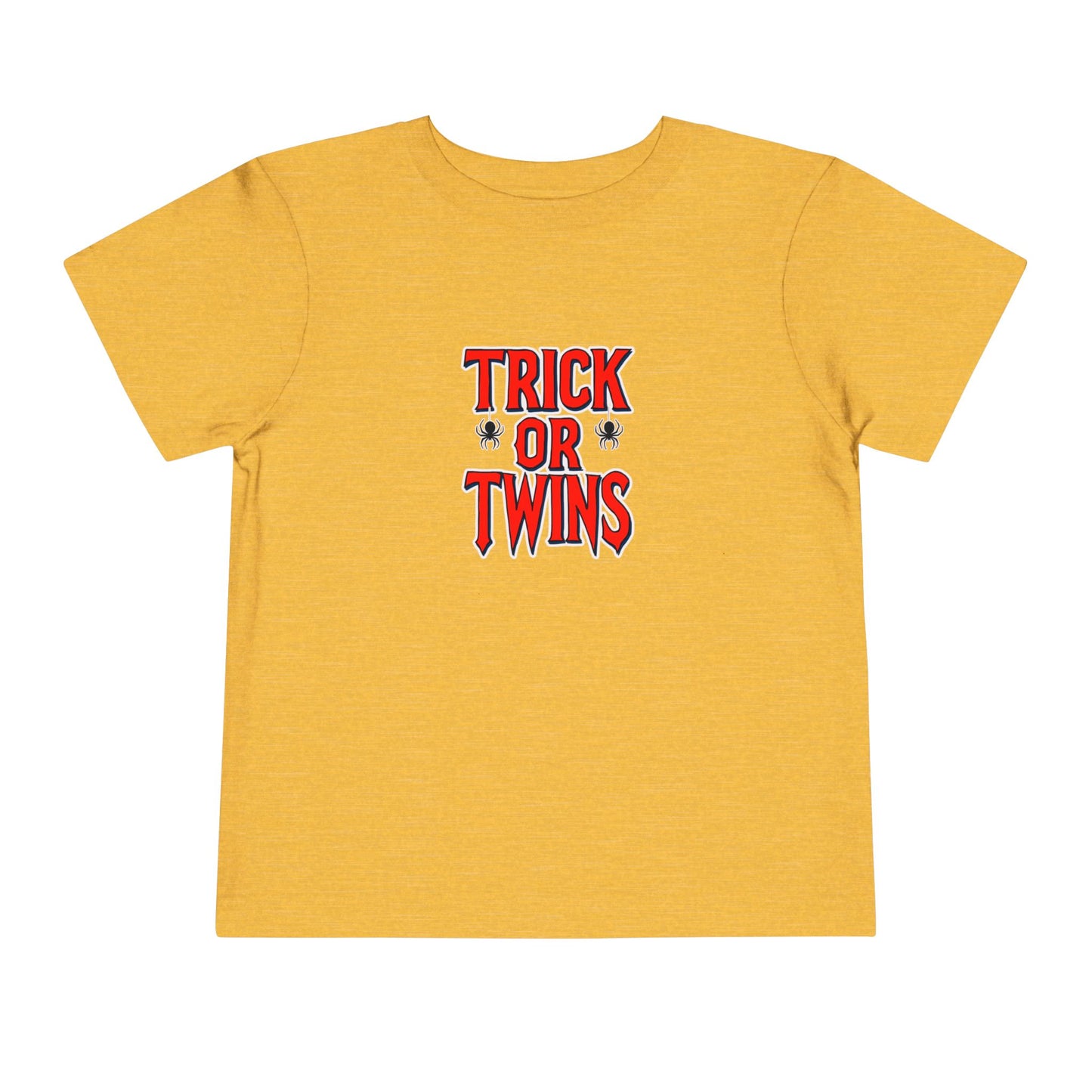 Toddler Twin Matching — "Trick or Twins" Halloween Spiderman Twin Kids Shirt (2 to 5 years)
