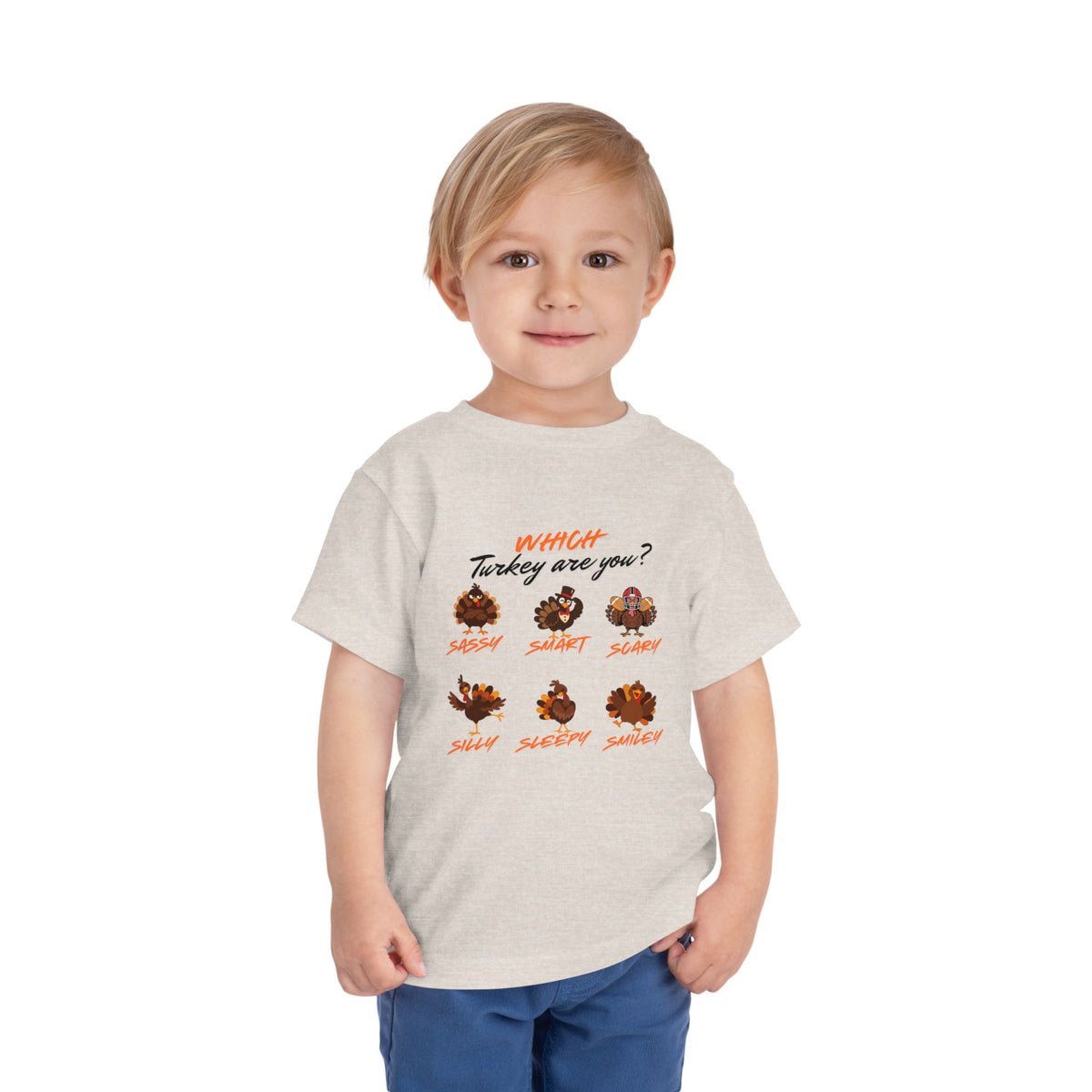 Which Turkey Are You? Thanksgiving Toddler Short Sleeve Tee