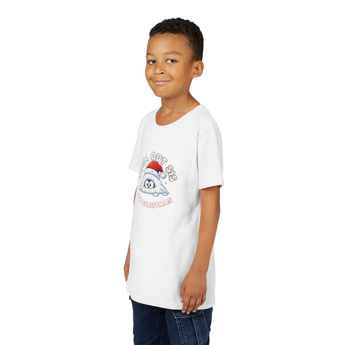 Chill Out Sis, It's Christmas, Youth Short Sleeve Shirt