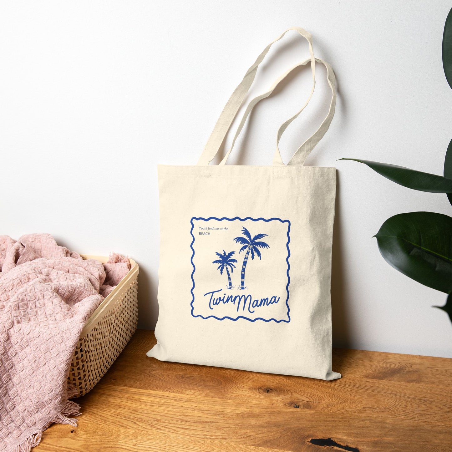 Twin Mama- Tote Bag — Palm Beach Canvas Tote | Beachy Motherhood Gift
