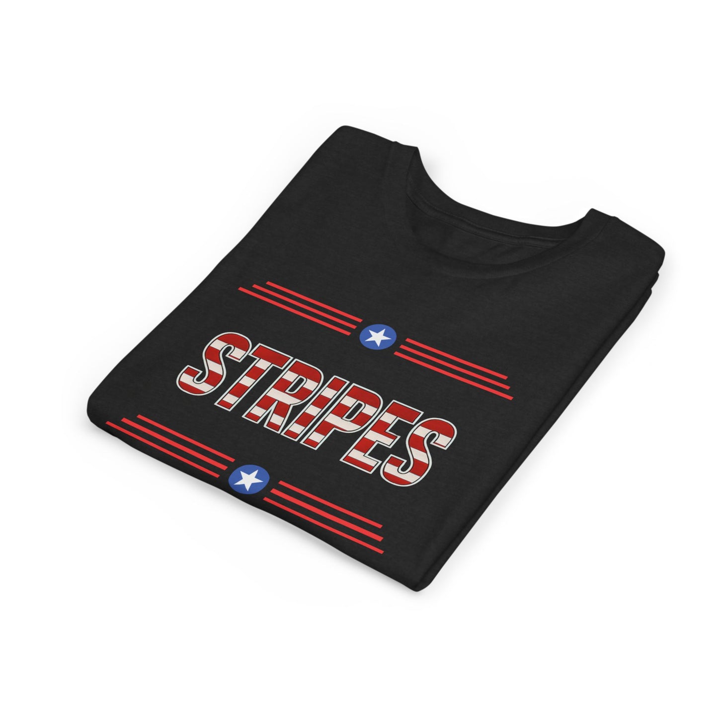 Youth Tee — "Stripes" Patriotic Kids T-Shirt (Red, White & Blue)