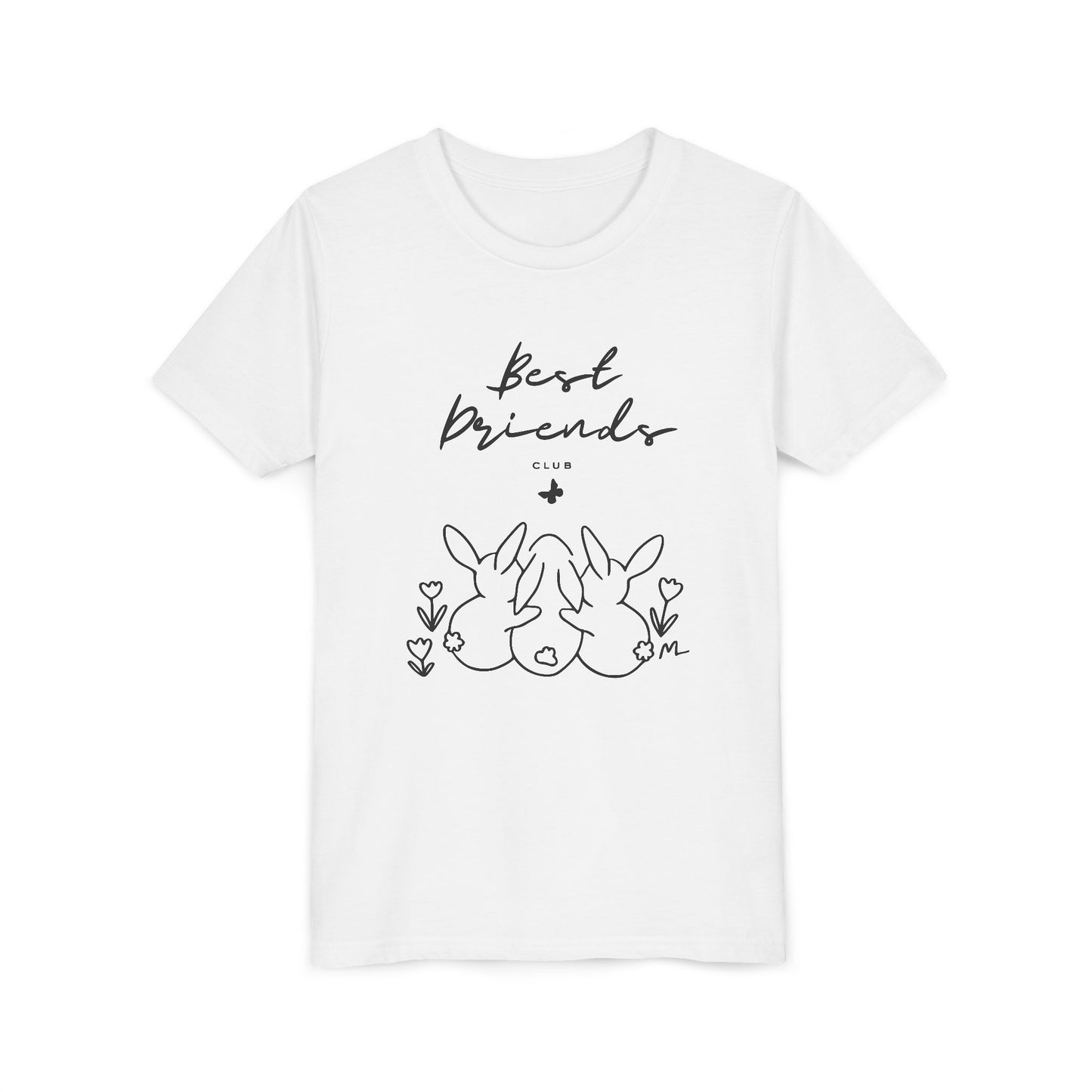 Young Adult Tee - "Best Friends" Bunny Trio Kids Graphic Shirt