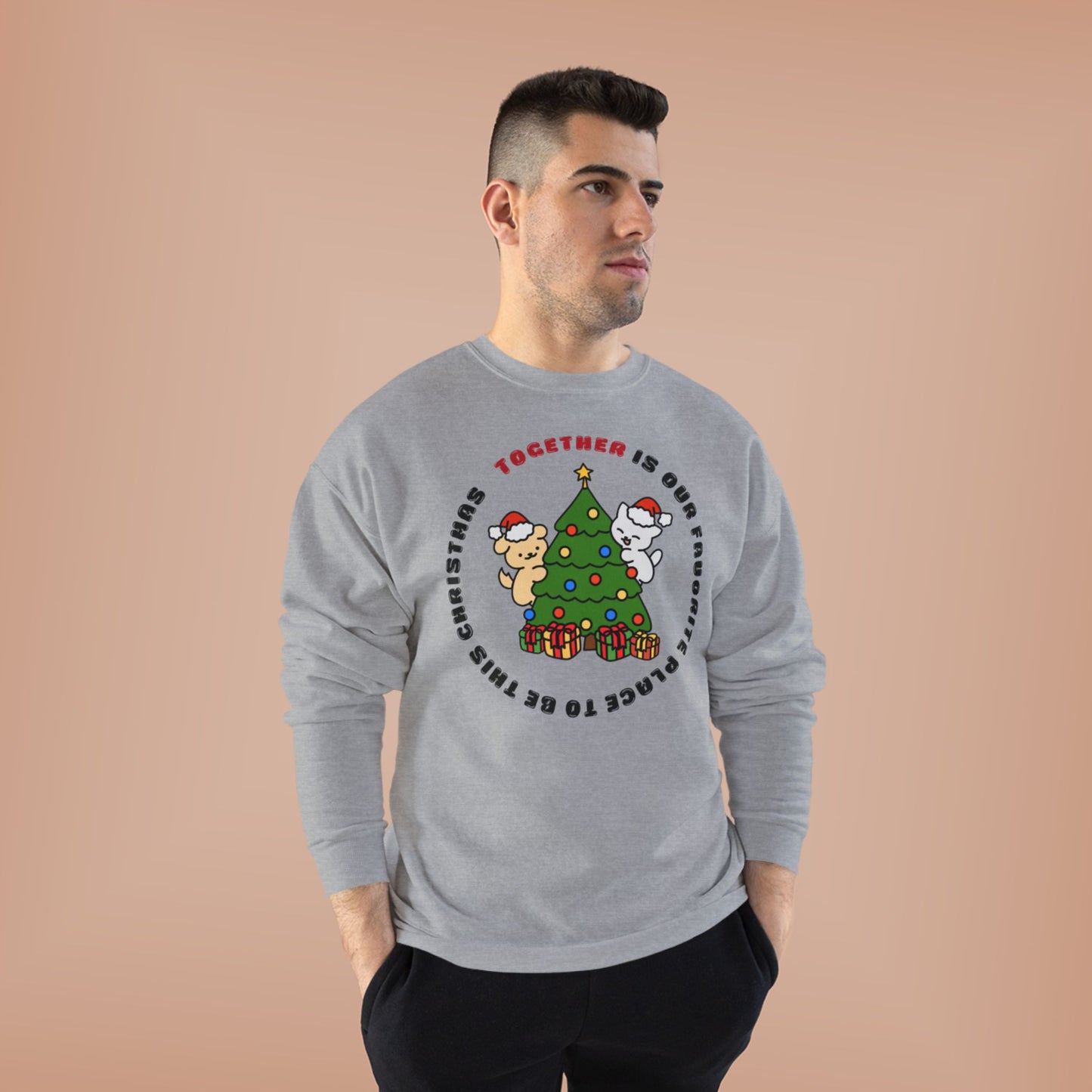 Matching Family Christmas Sweatshirt — "Together is Our Favorite Place to Be" Unisex Holiday Pullover