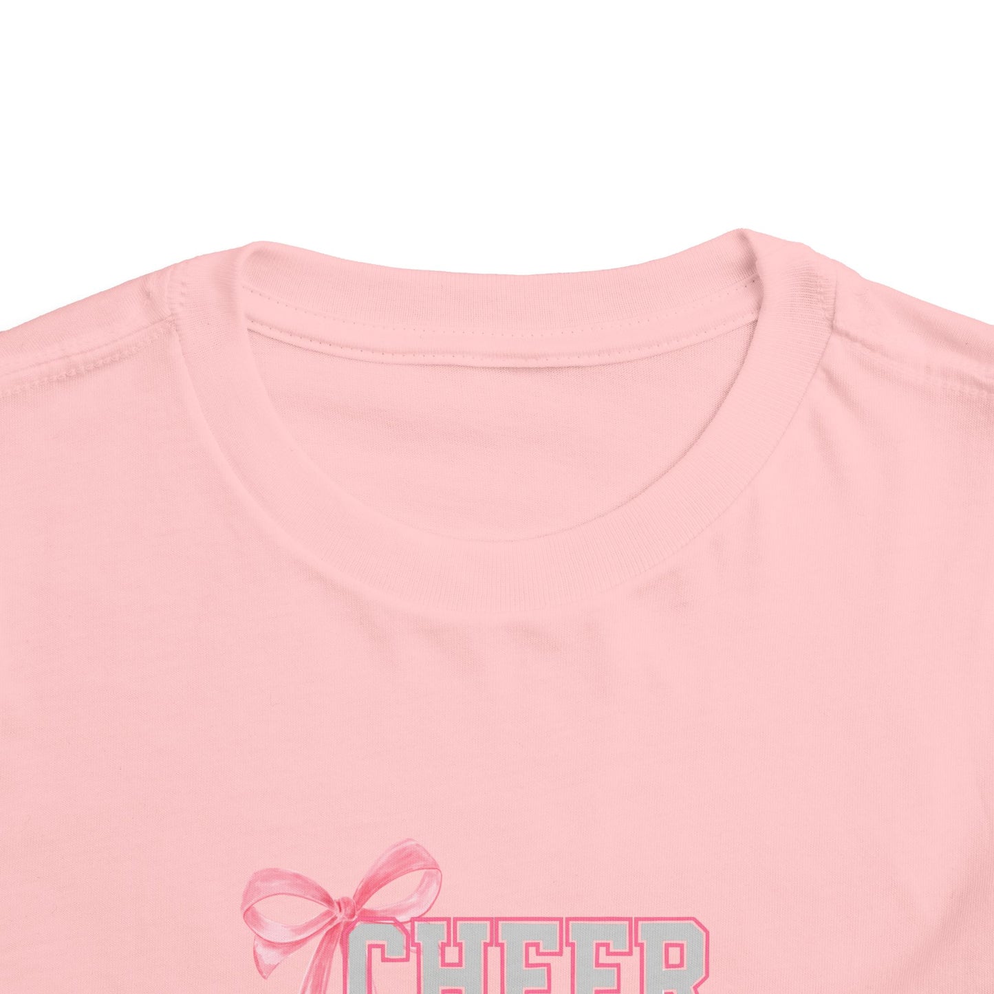 Toddler Tee - "Cheer Twins" Pink Bow Graphic