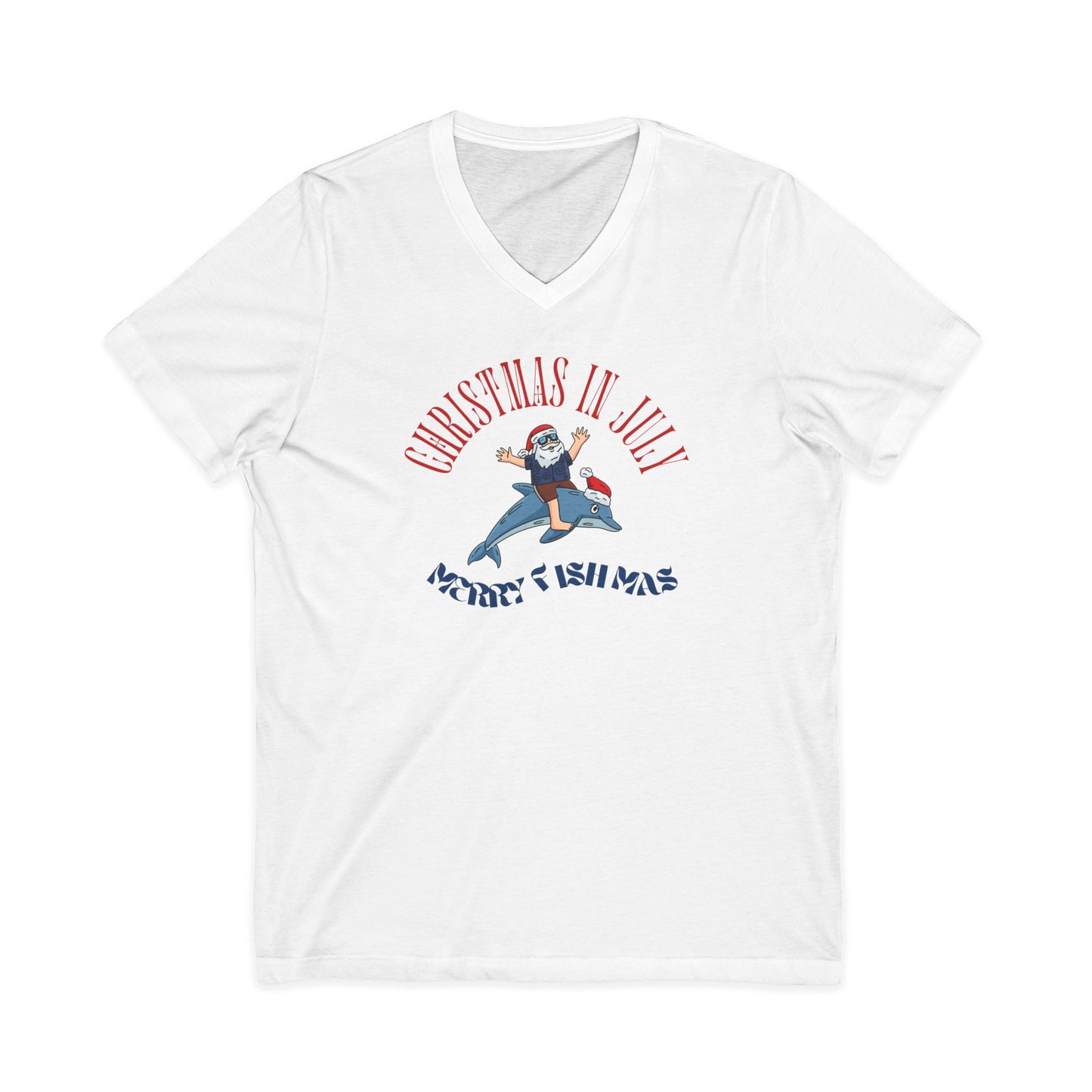 Christmas In July — Merry Fishmas- Funny Holiday Surf Shirt