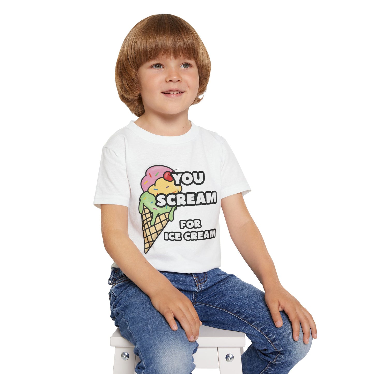 Cute Ice Cream Toddler T-Shirt, Fun Kids Tee, YOU SCREAM FOR ICE CREAM