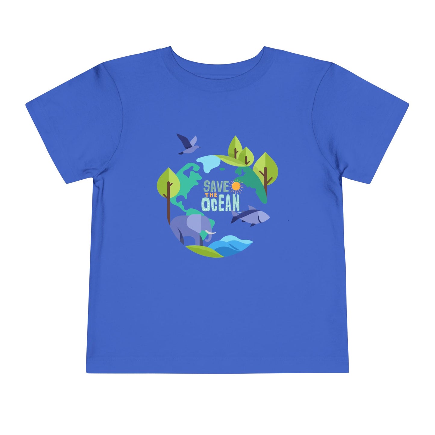 Toddler Tee - "Save the Ocean" Eco Wildlife Graphic