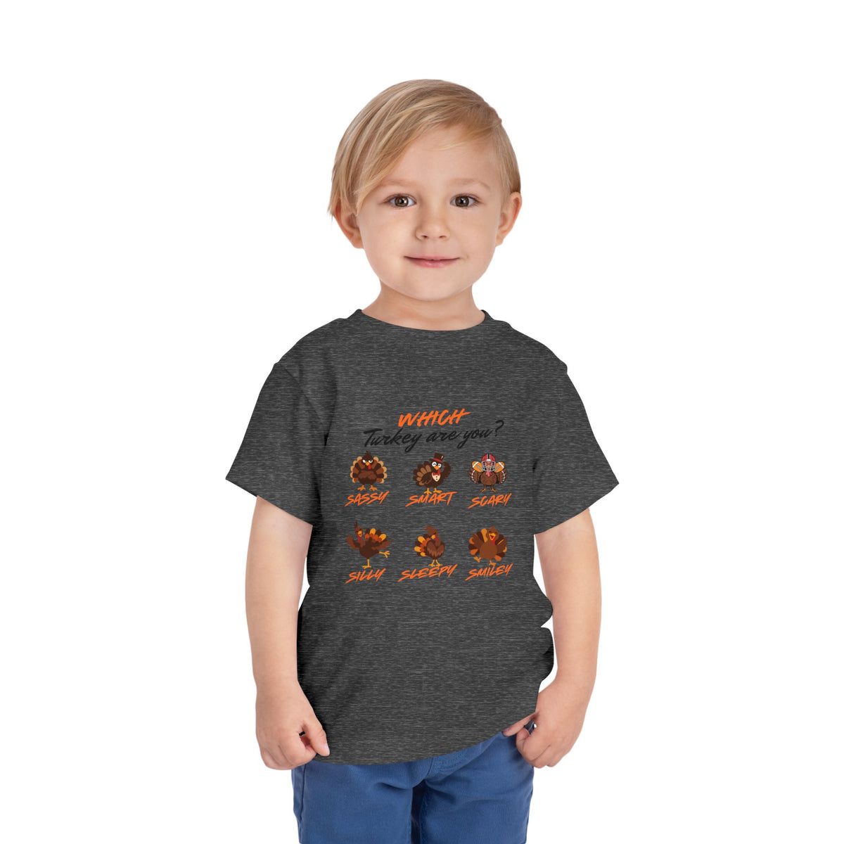 Which Turkey Are You? Thanksgiving Toddler Short Sleeve Tee