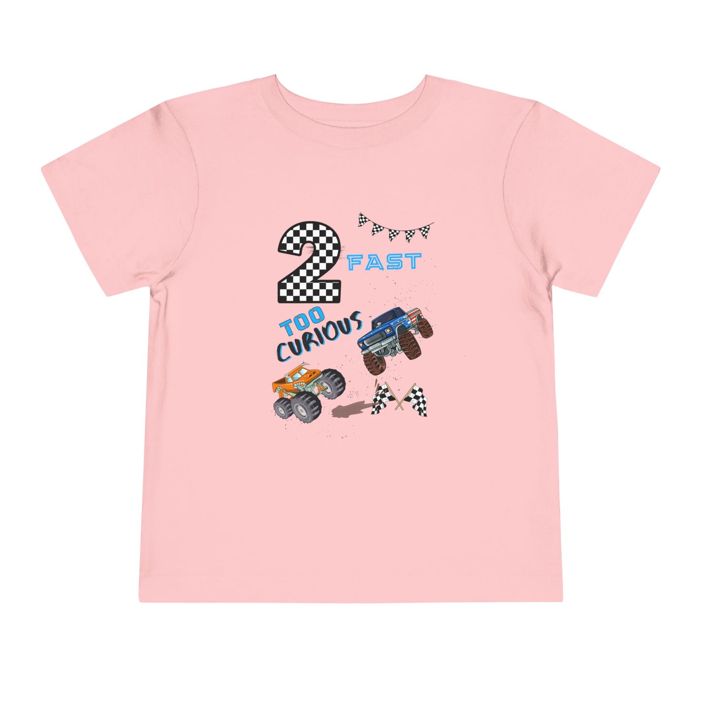 2nd Birthday – 'Too Fast, Too Curious' 2 Year old Party Racing Truck Design