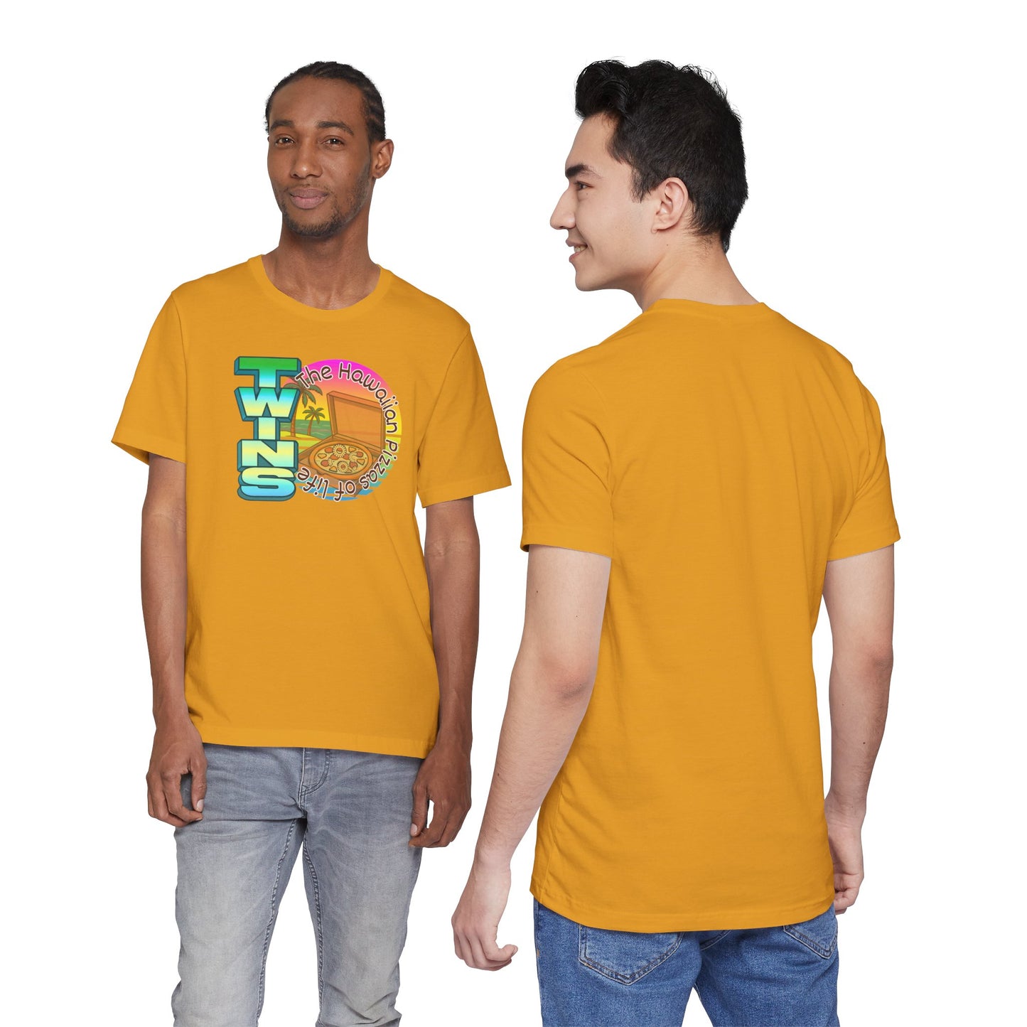 Hawaiian Pizza- Twin Dad Beach T-Shirt — Vintage 90's Style Tee