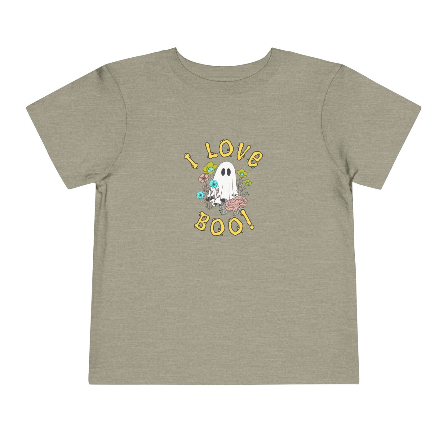Adorable Toddler Halloween T-shirt - I Love Boo! Cute Ghost Design for Kids, Halloween Costume, Fall Celebration, Trick-or-Treat