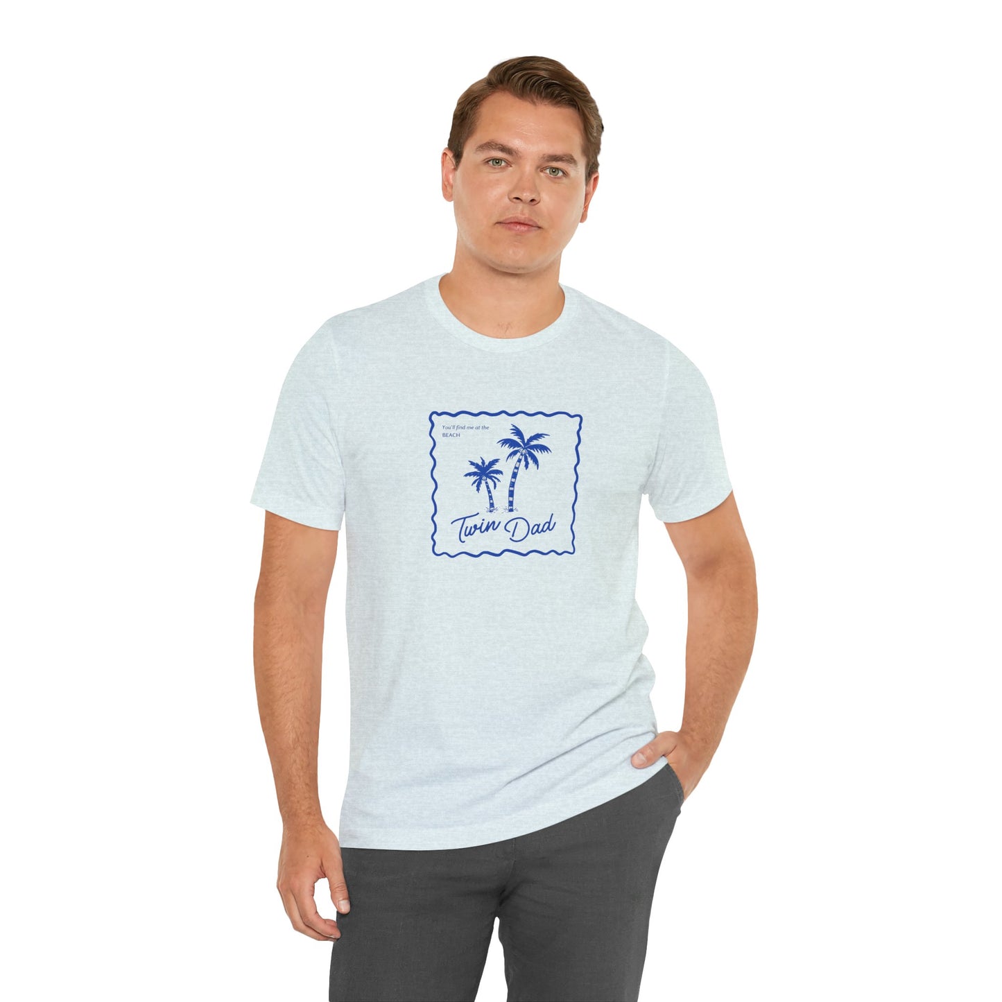 Twin Dad- Palm Tree Tee — Casual Beach Shirt