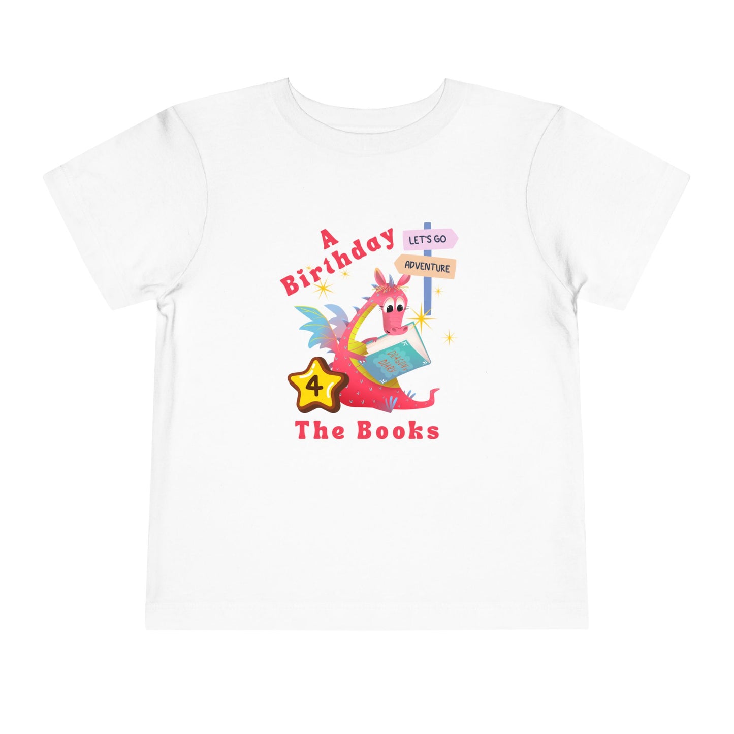 4th Birthday Tee – "A Birthday 4 The Books" Reading Adventure Shirt