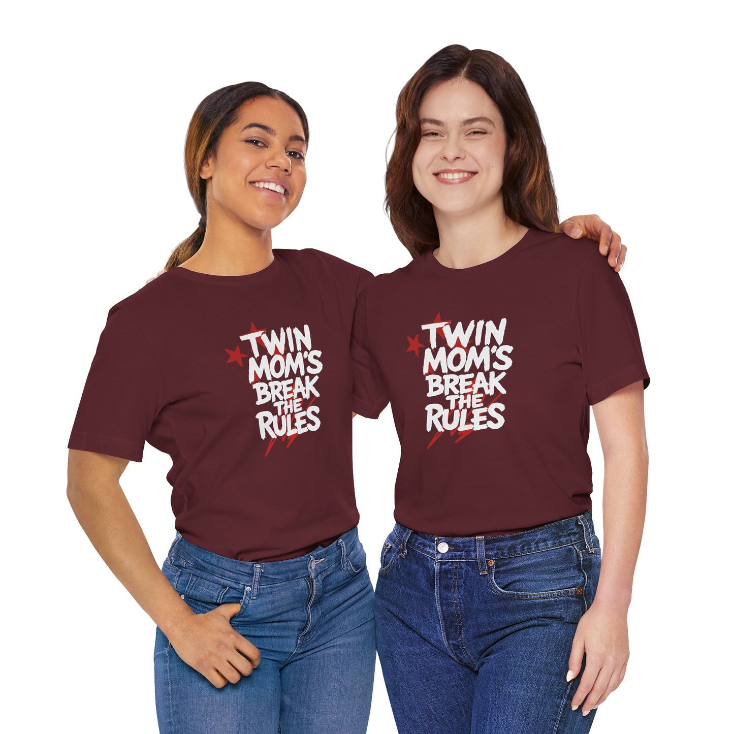Twin Mom's Break the Rules T‑Shirt — Funny Twin Mama Gift