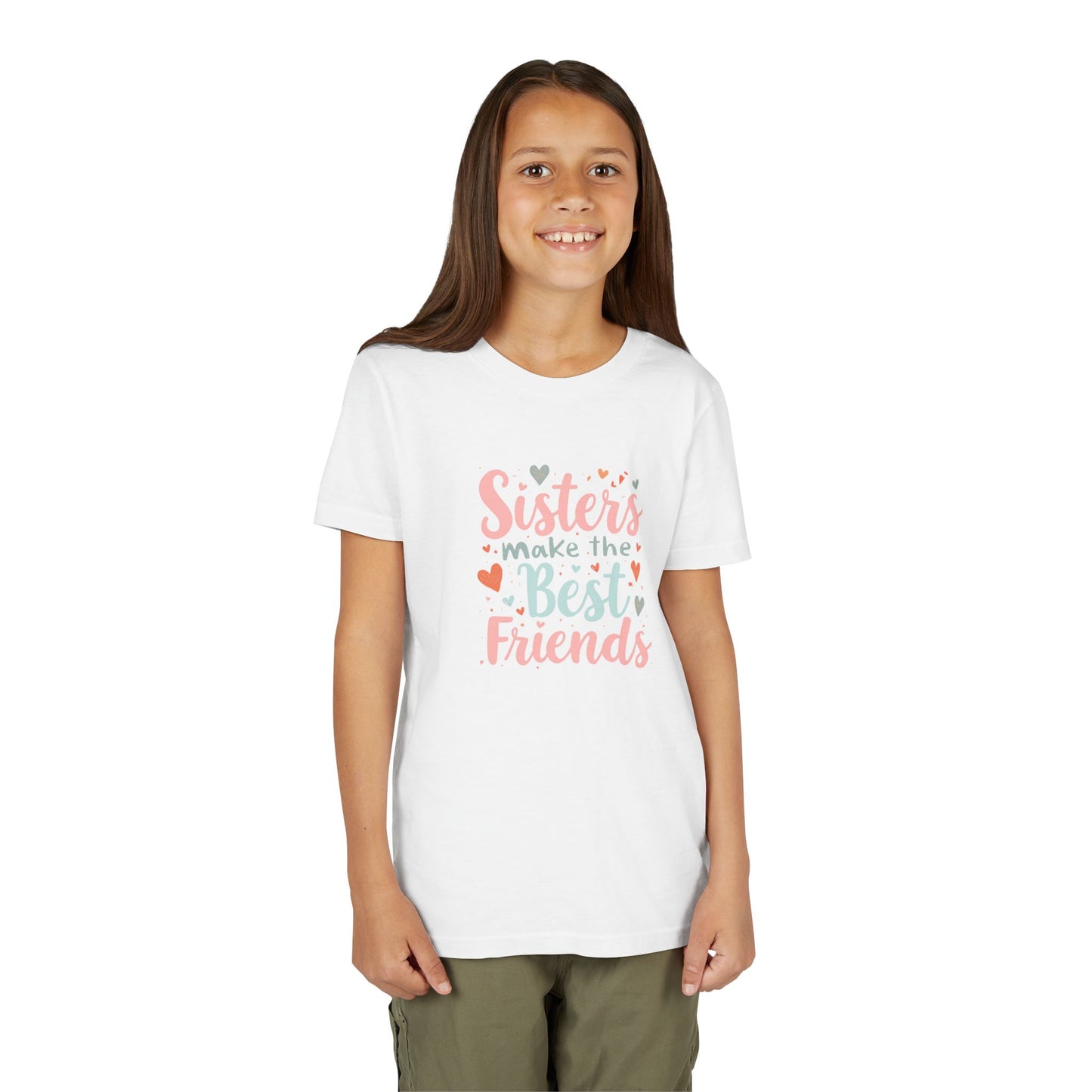 Youth Tee — “Sisters Make the Best Friends” Kids’ Sibling Love T-Shirt