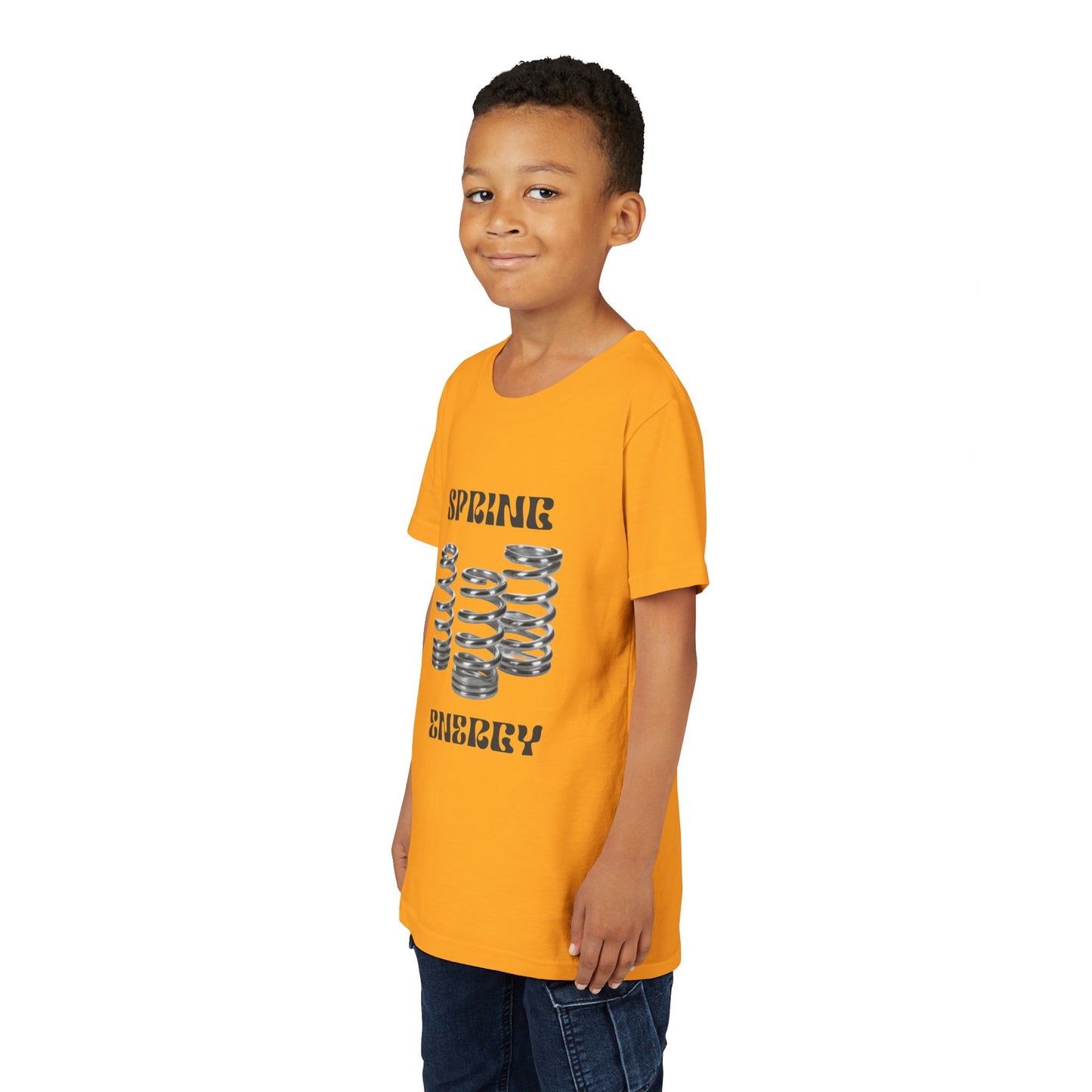 Spring Energy Unisex Youth T‑Shirt — Kids Graphic Tee with Coil Springs Design