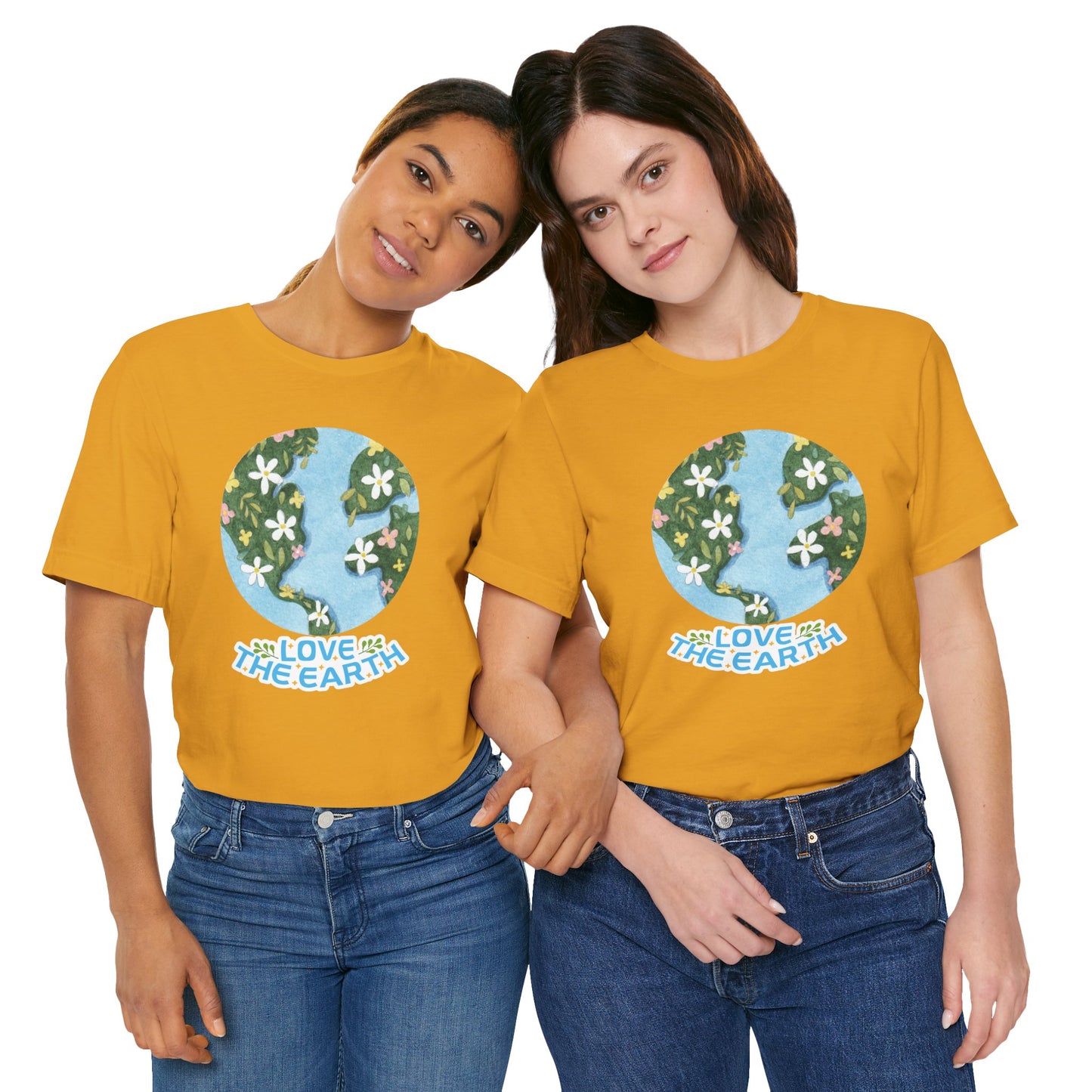 Love The Earth Floral Globe Tee — Eco-Friendly Earth Day T-Shirt