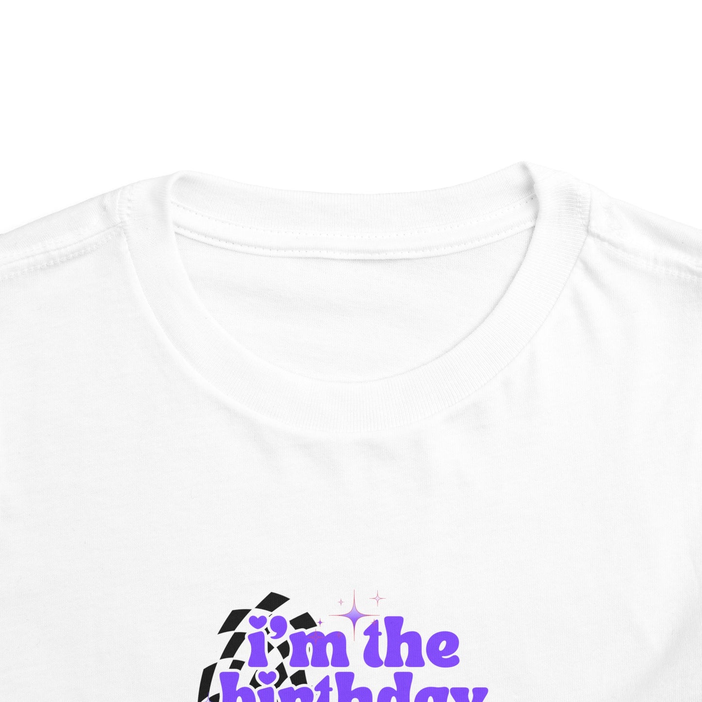 Birthday Boy Kids 2 to 5 Years Tee — 'I'm the Birthday Boy' Purple Racing Design