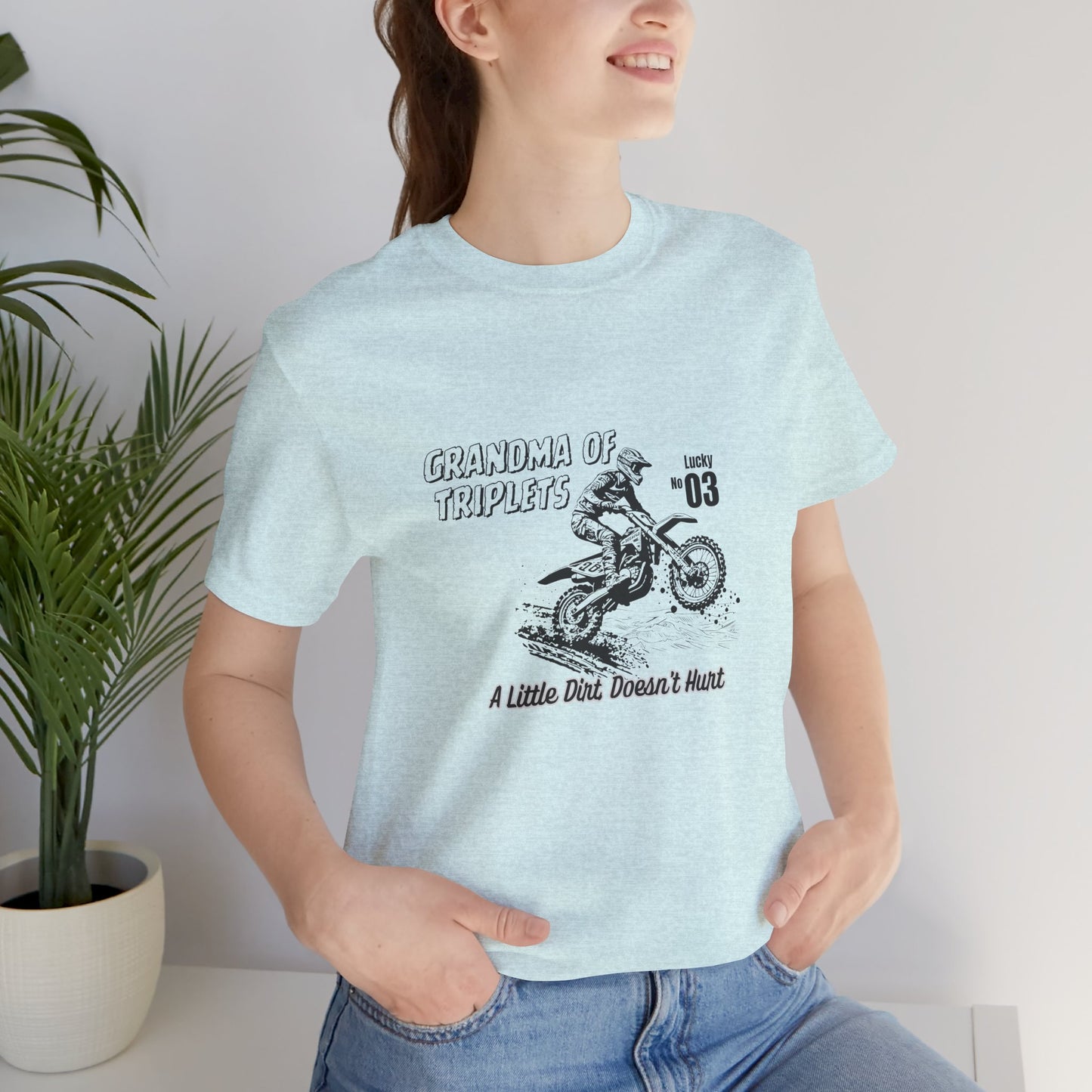 Motocross Grandma Tee – “A Little Dirt Doesn’t Hurt” Vintage Dirt Bike Shirt