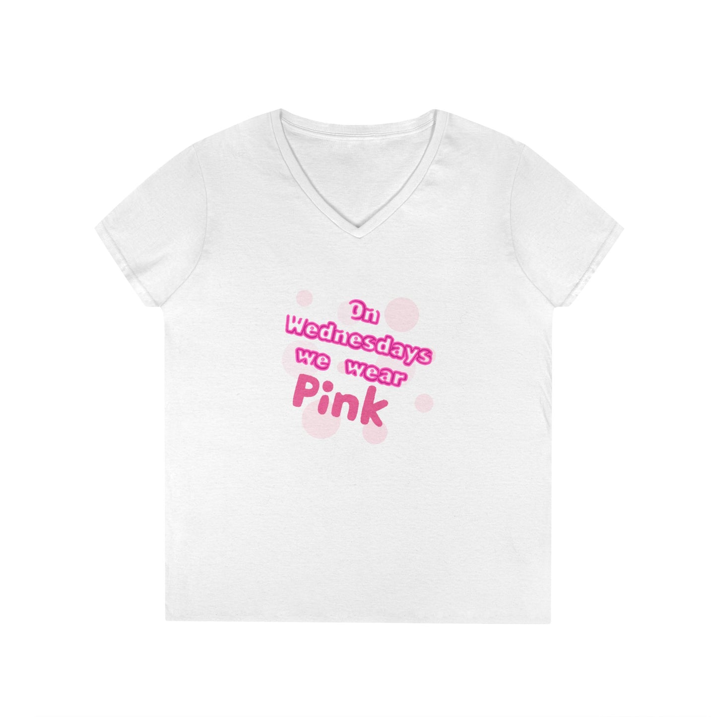 Mean Girls Inspired Ladies' V-Neck T-Shirt, Funny Pink Quote Tee, Mom and Me, Movie Memes Apparel, Birthday